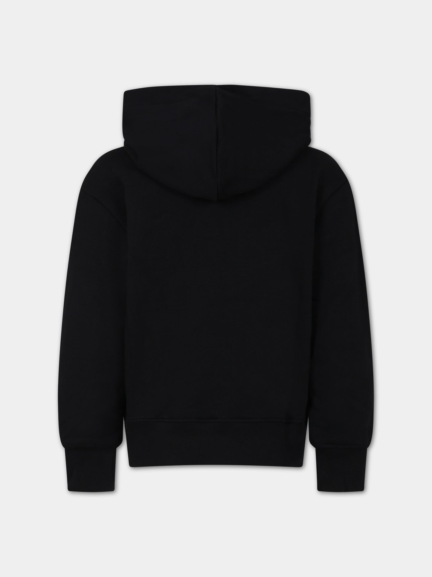 Felpa nera per bambini con logo,Msgm Kids,F3MSJUHS018 110