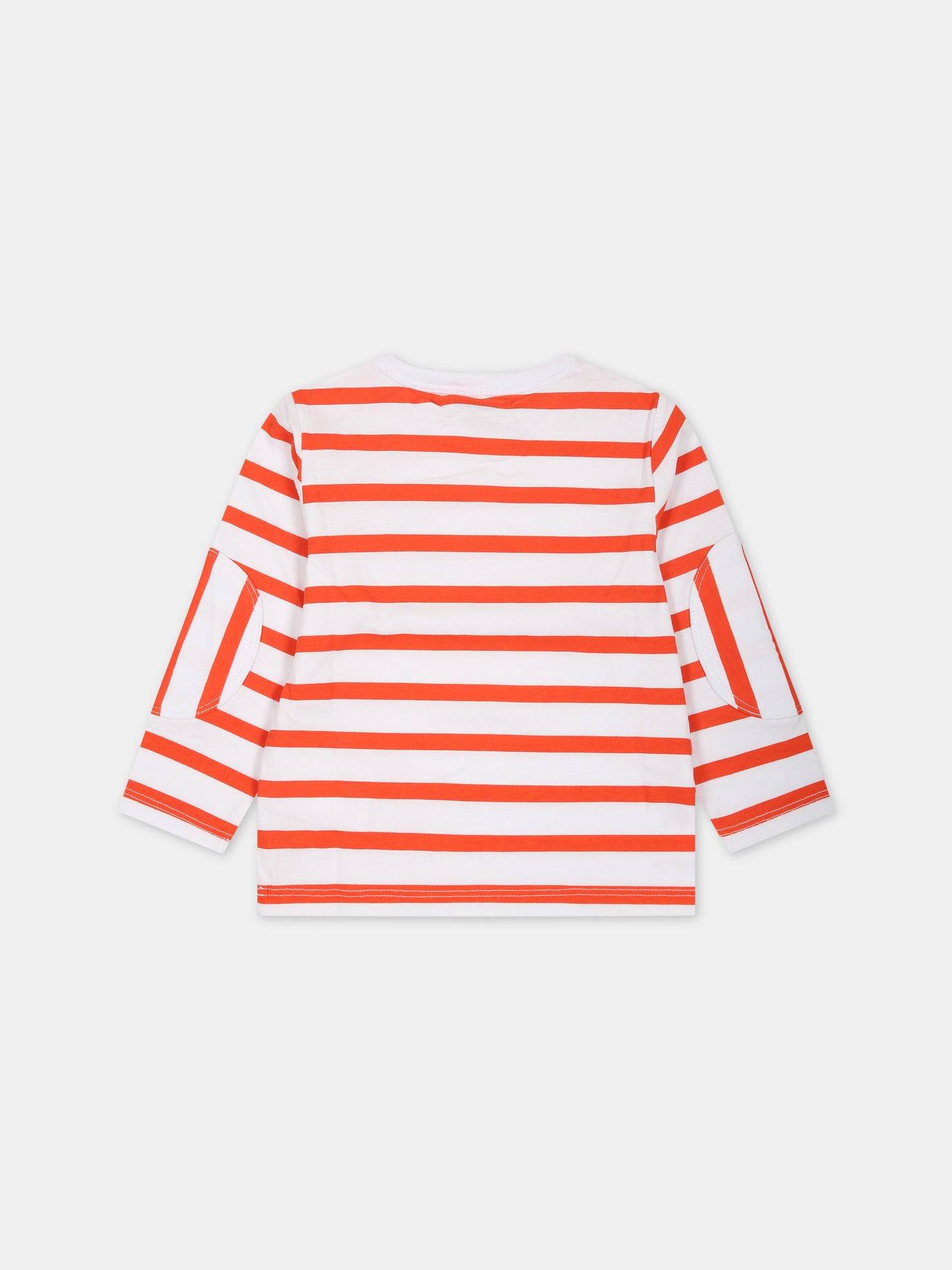 T-shirt bianca per neonato con patch,Stella Mccartney Kids,8R8600 Z0684 100RO