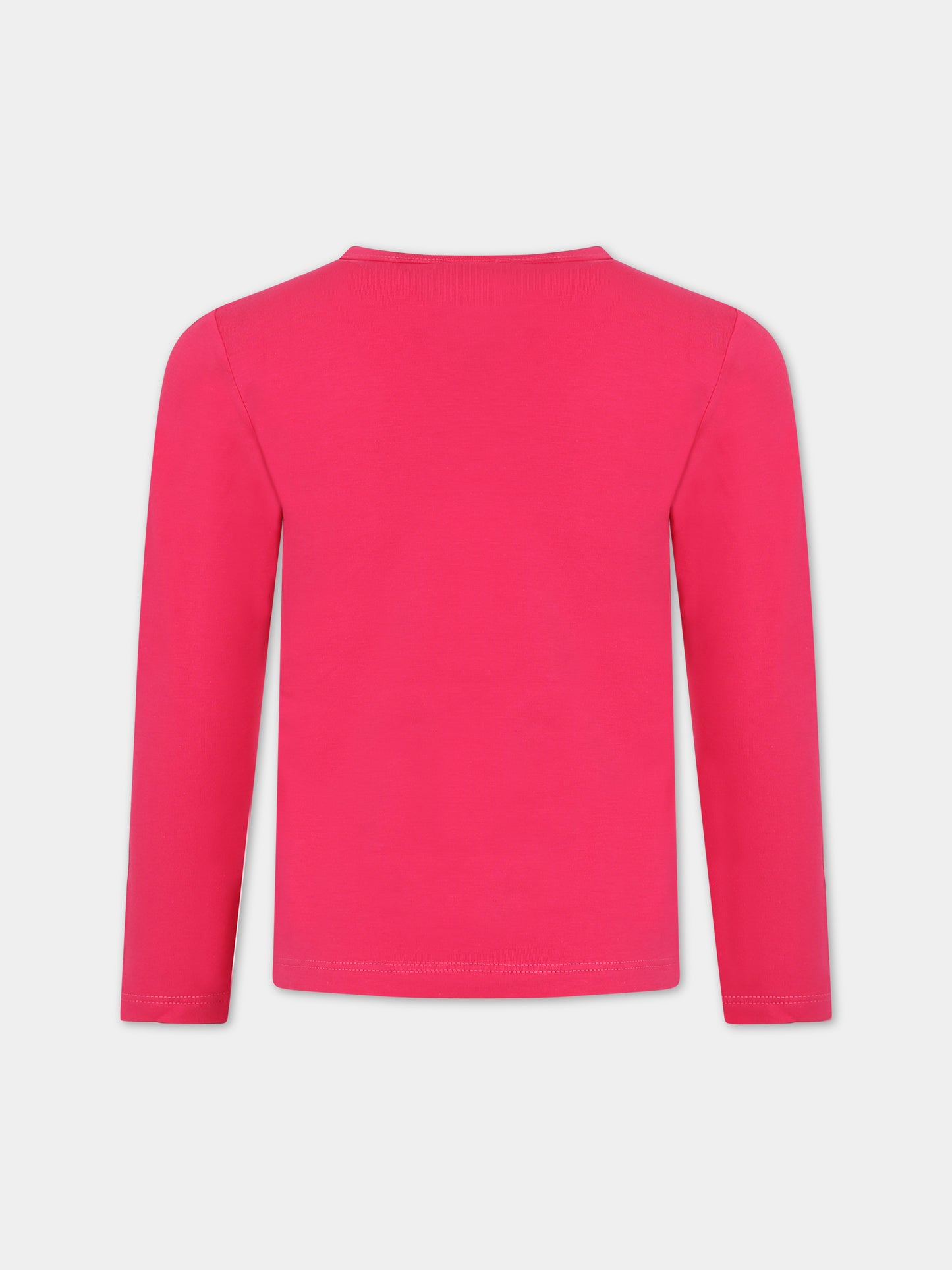 T-shirt fucsia per bambina con logo,Dimensione Danza,031920 044