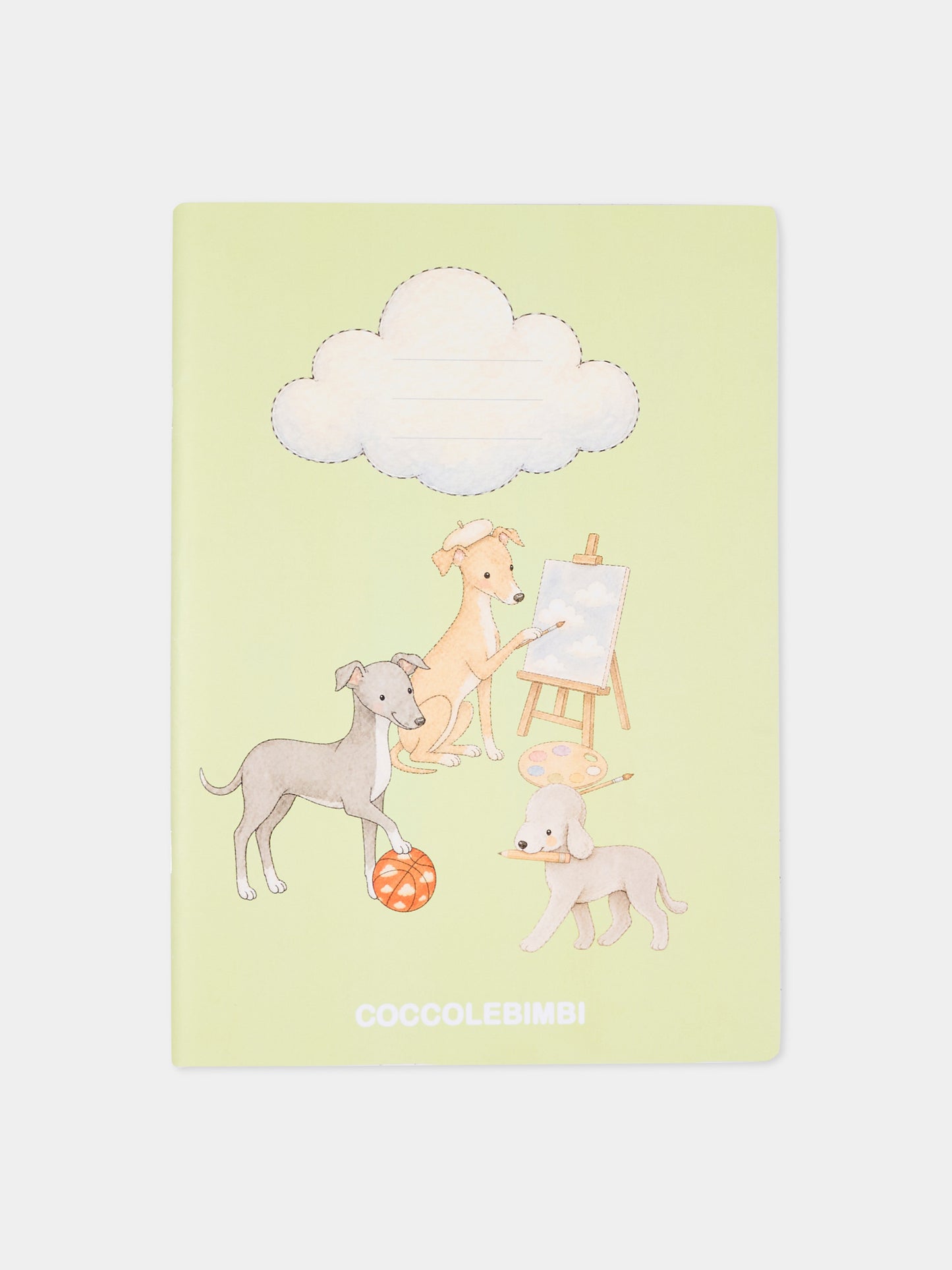 Set di 3 quaderni e astuccio stampa cani