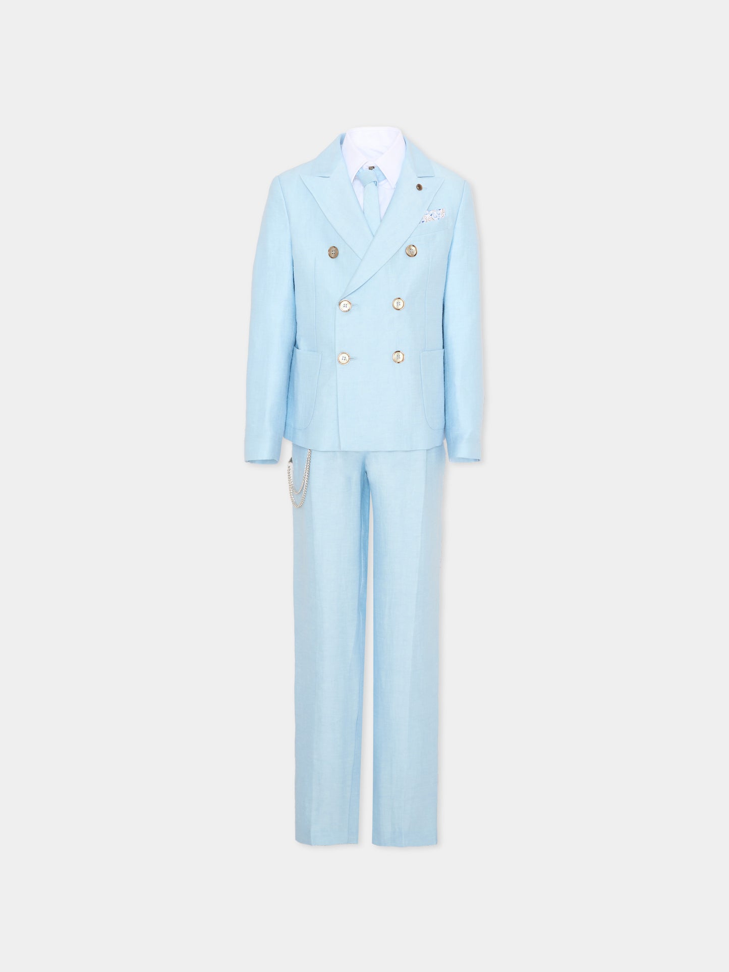 Completo elegante celeste per bambino