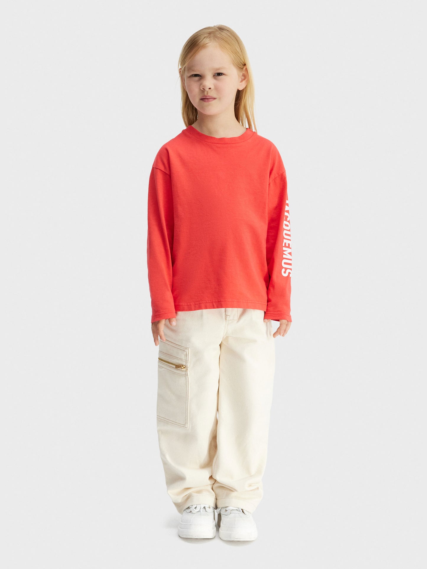 T-shirt 'Le t-shirt Manches Longues' rossa per bambini