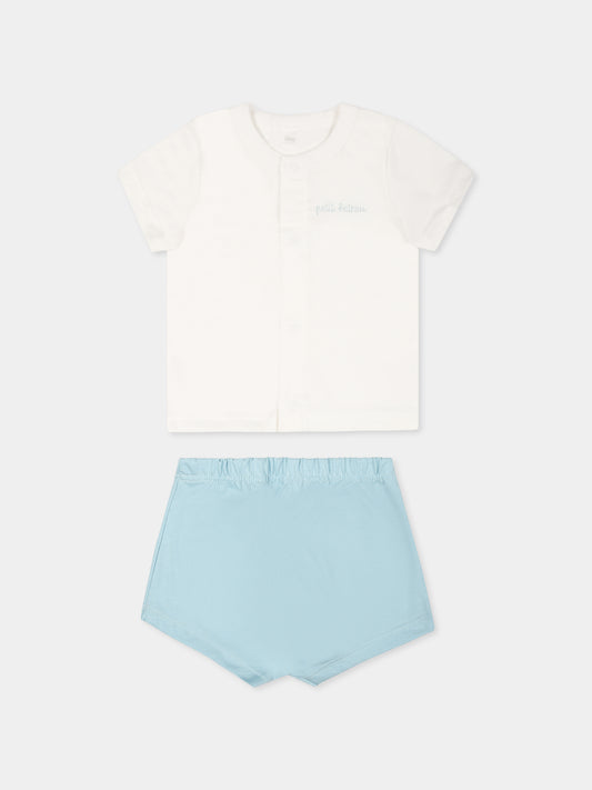 Completo multicolor per neonato con logo