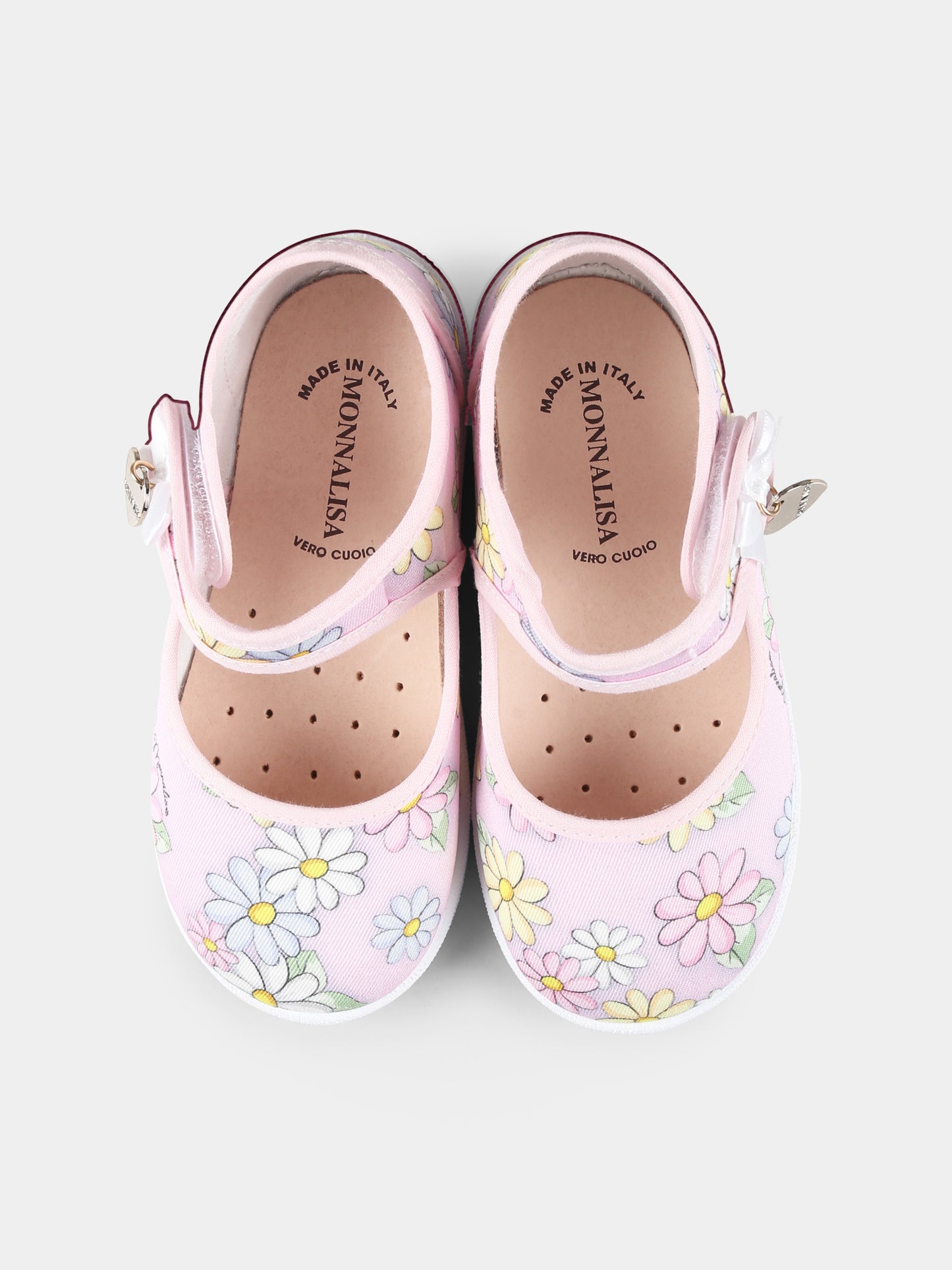 Ballerine rosa per bambina con margherite