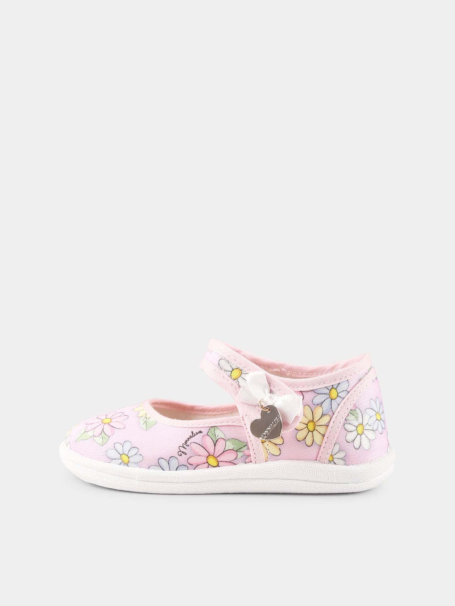 Ballerine rosa per bambina con margherite