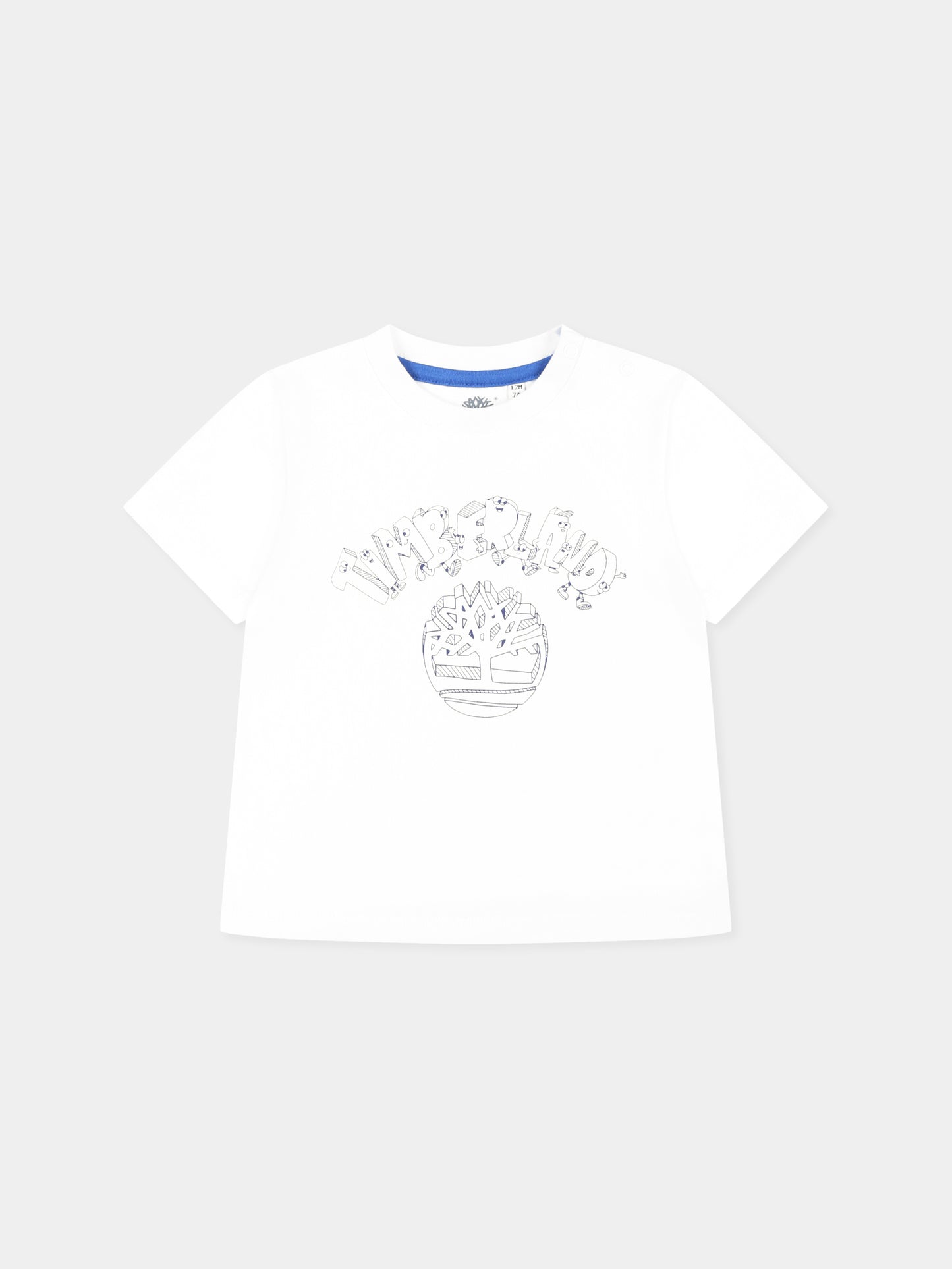 Completo celeste per neonato con albero