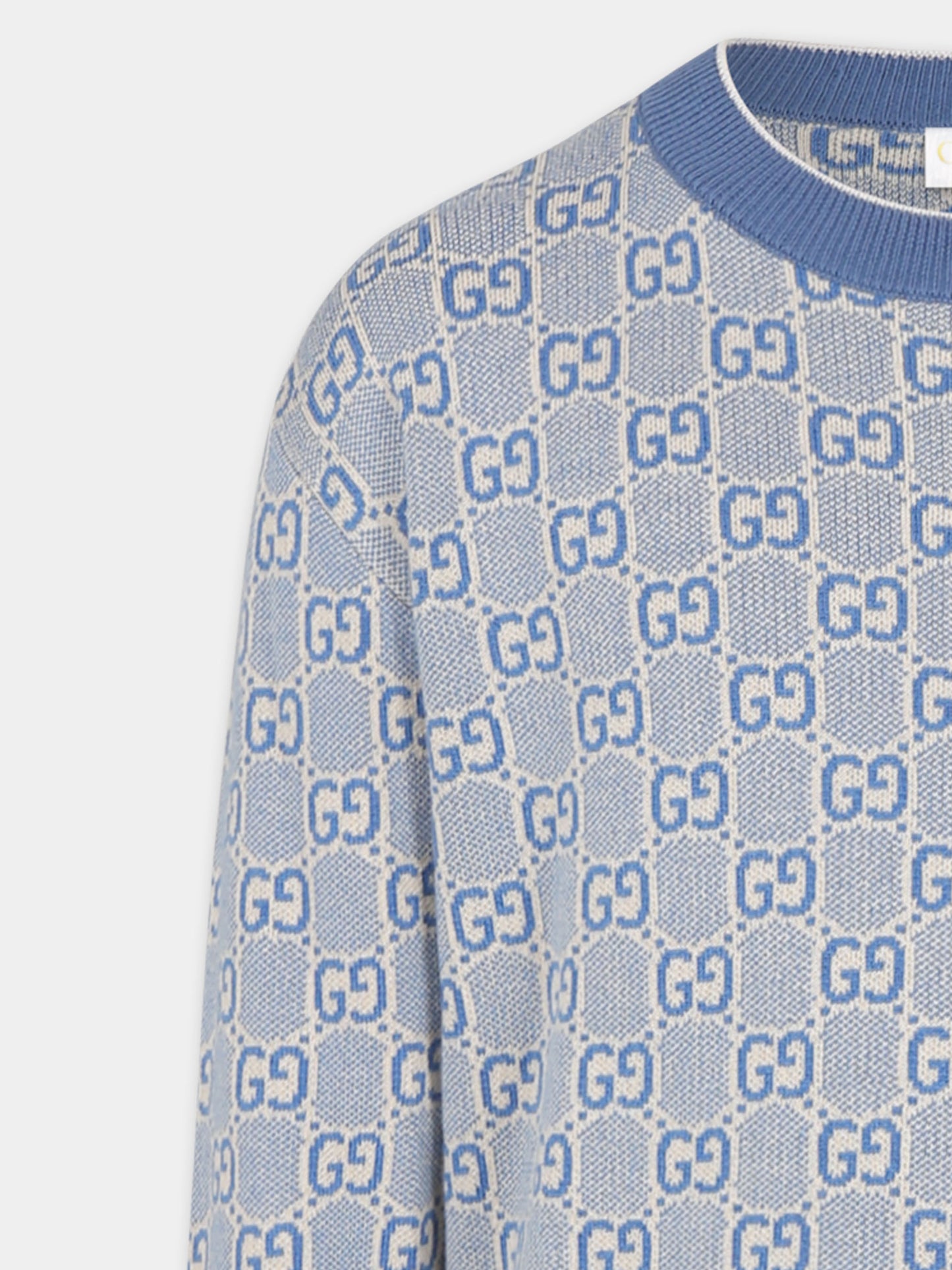 Maglione blu per bambino con logo GG