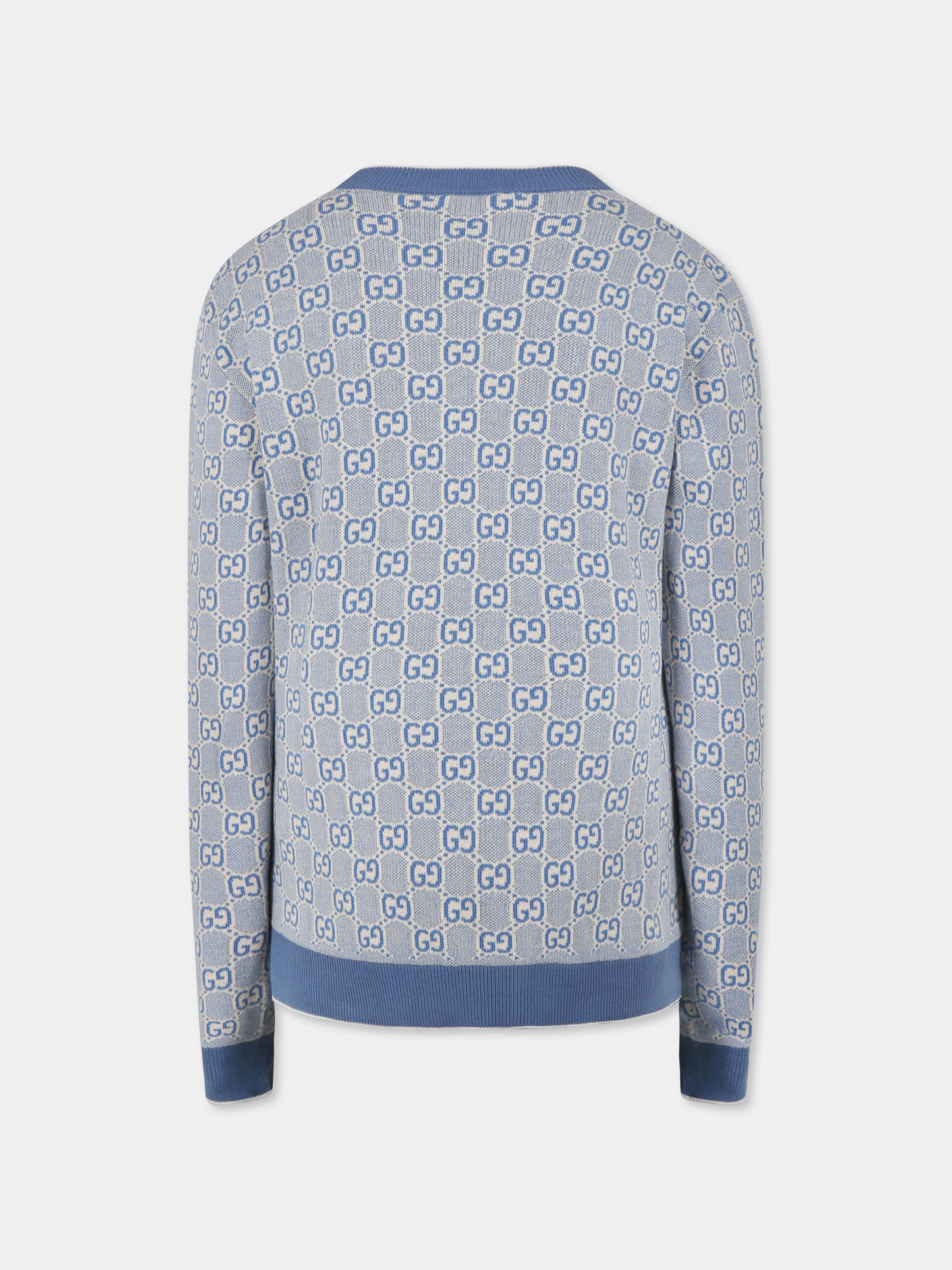 Maglione blu per bambino con logo GG