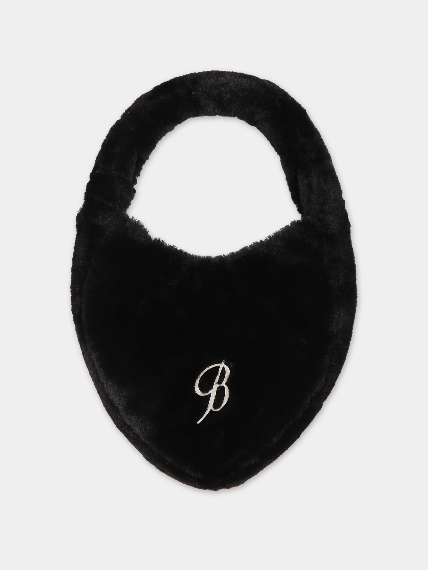 Borsa nera per bambina con logo