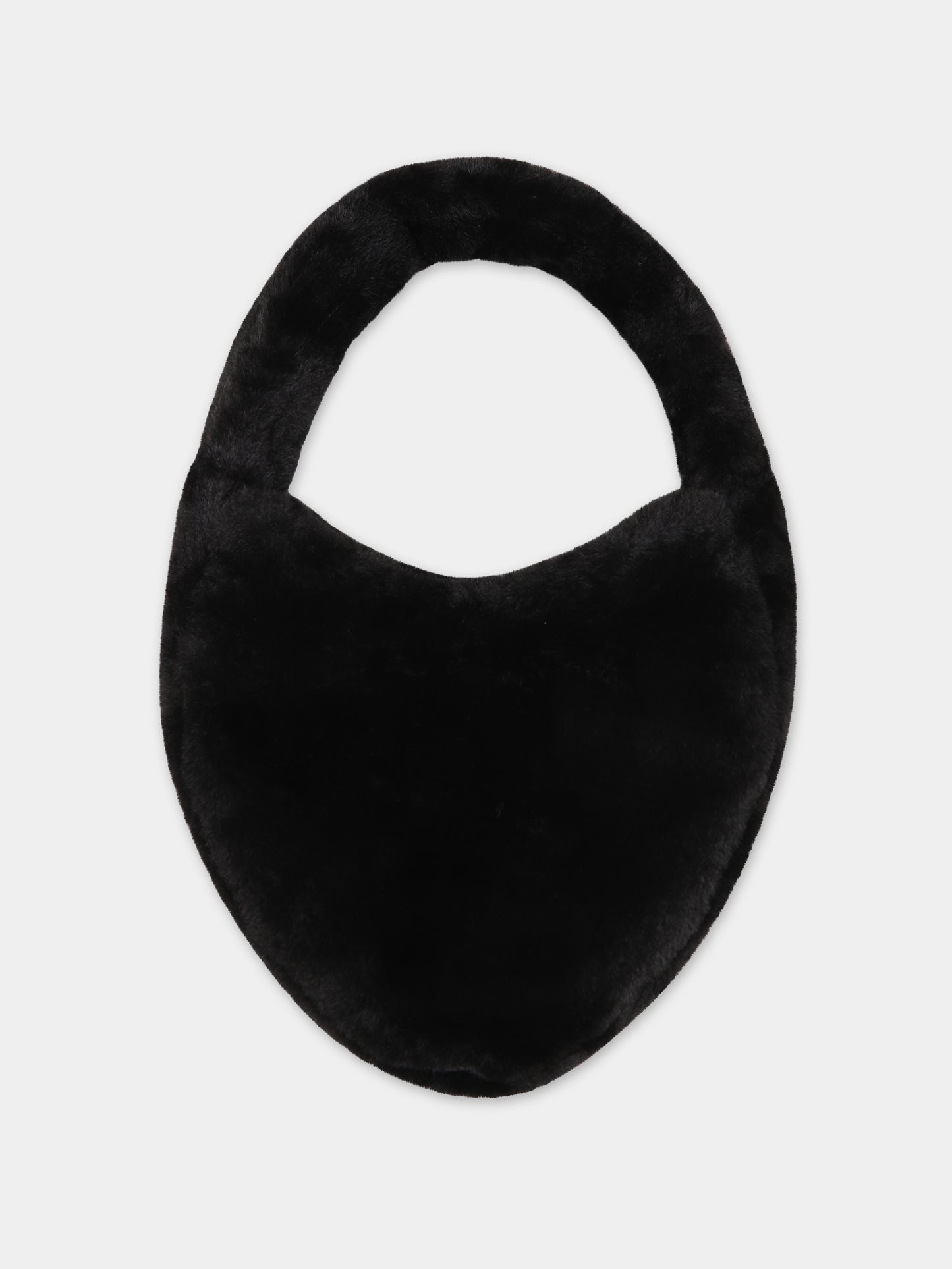 Borsa nera per bambina con logo