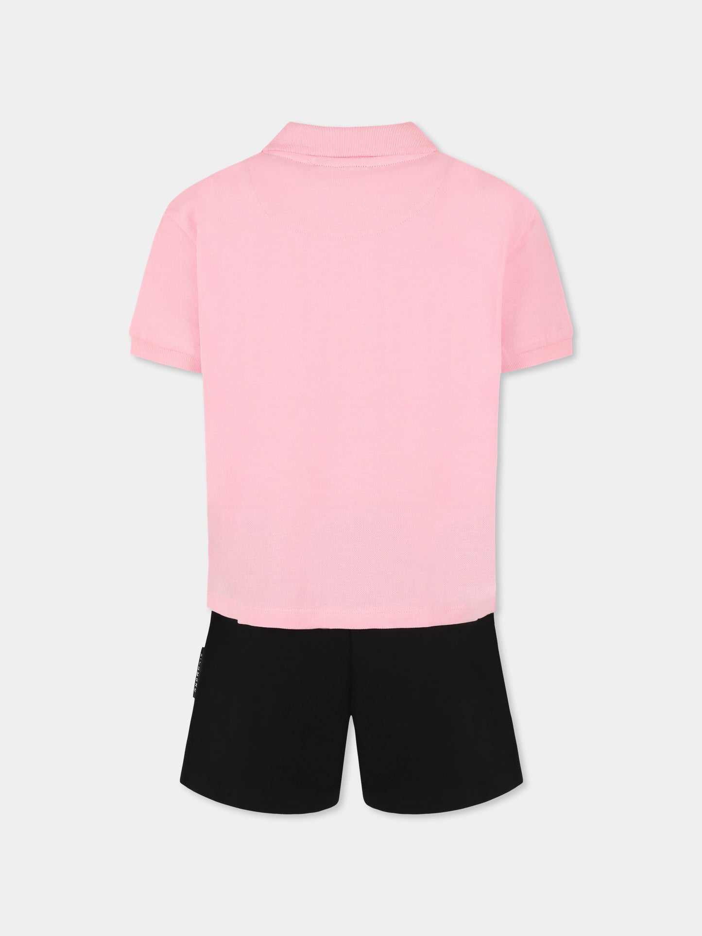 Completo rosa per bambina con logo