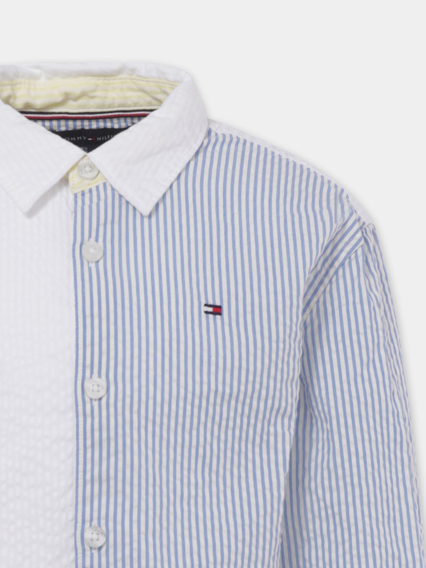 Camicia multicolor per bambino con bandierina