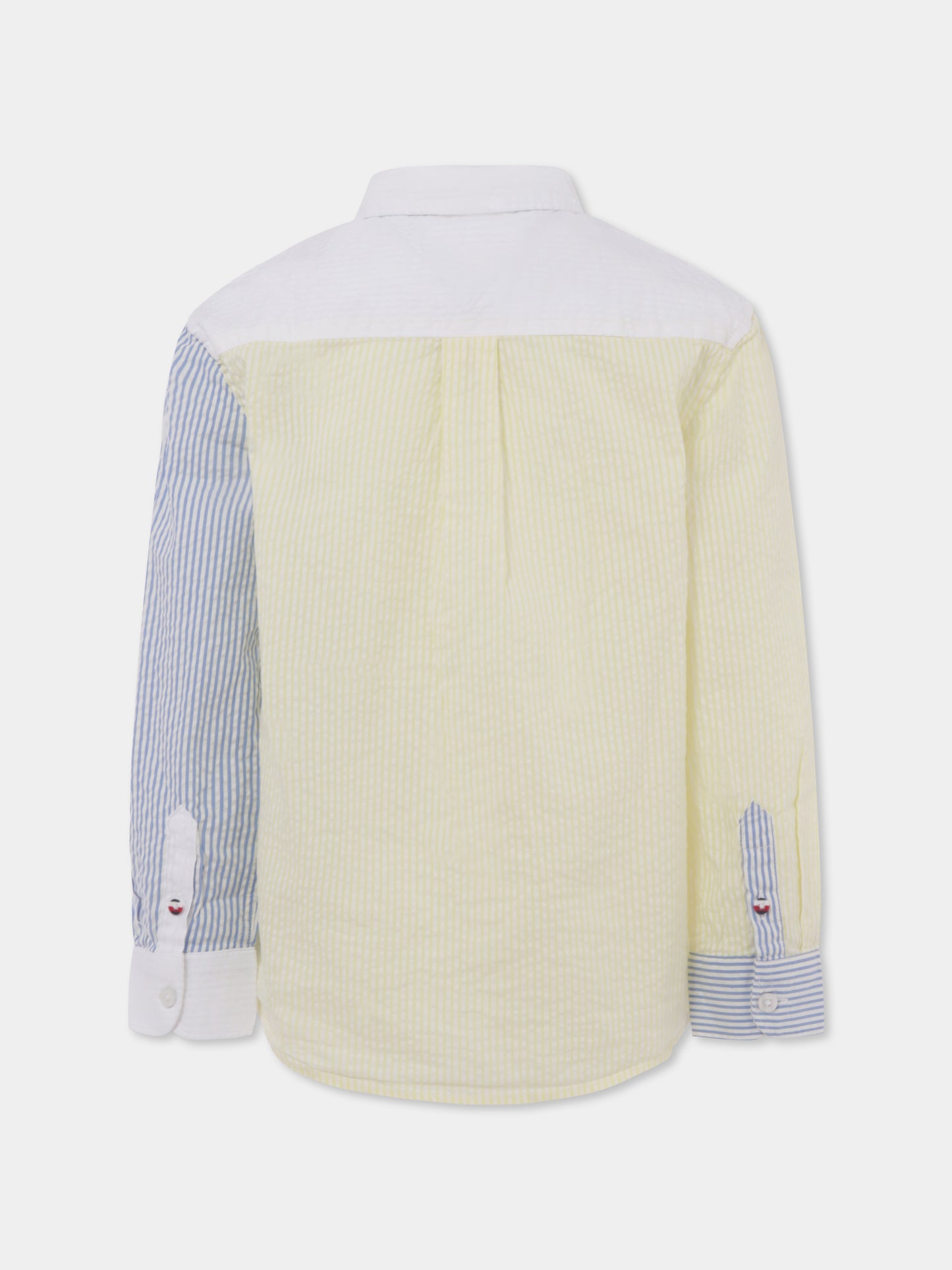 Camicia multicolor per bambino con bandierina