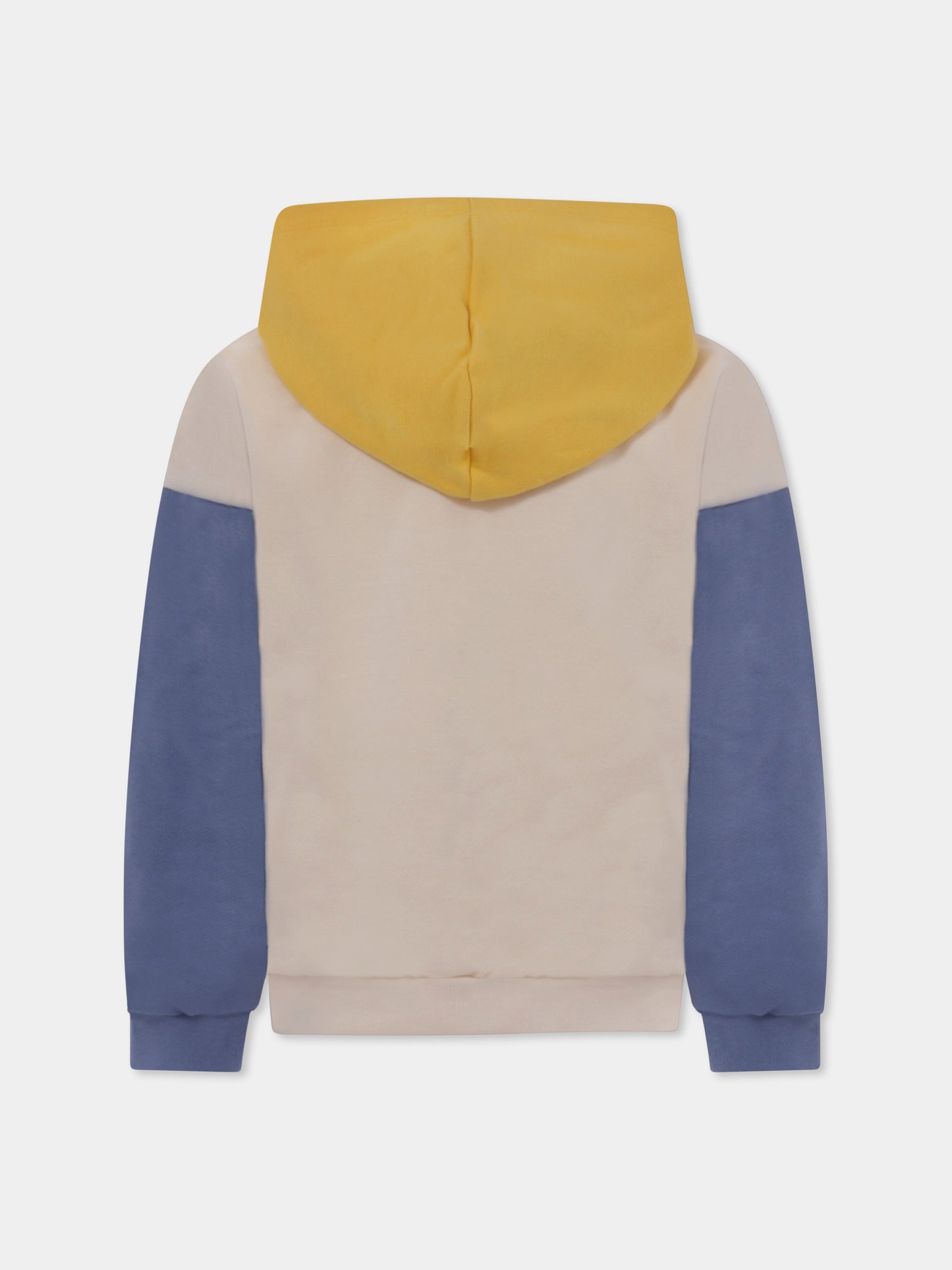 Felpa avorio per bambino con logo