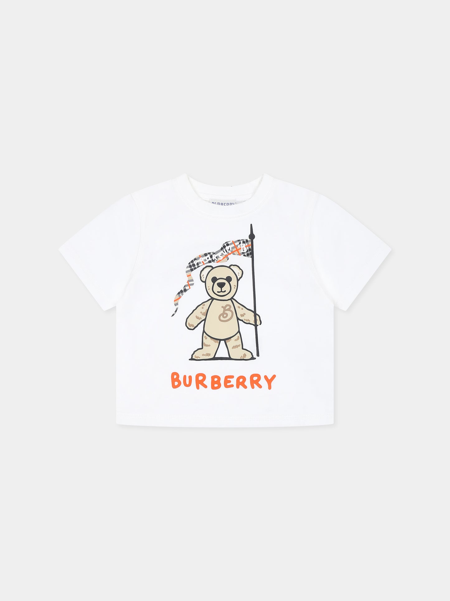 T-shirt bianca per neonati con orsetto Thomas