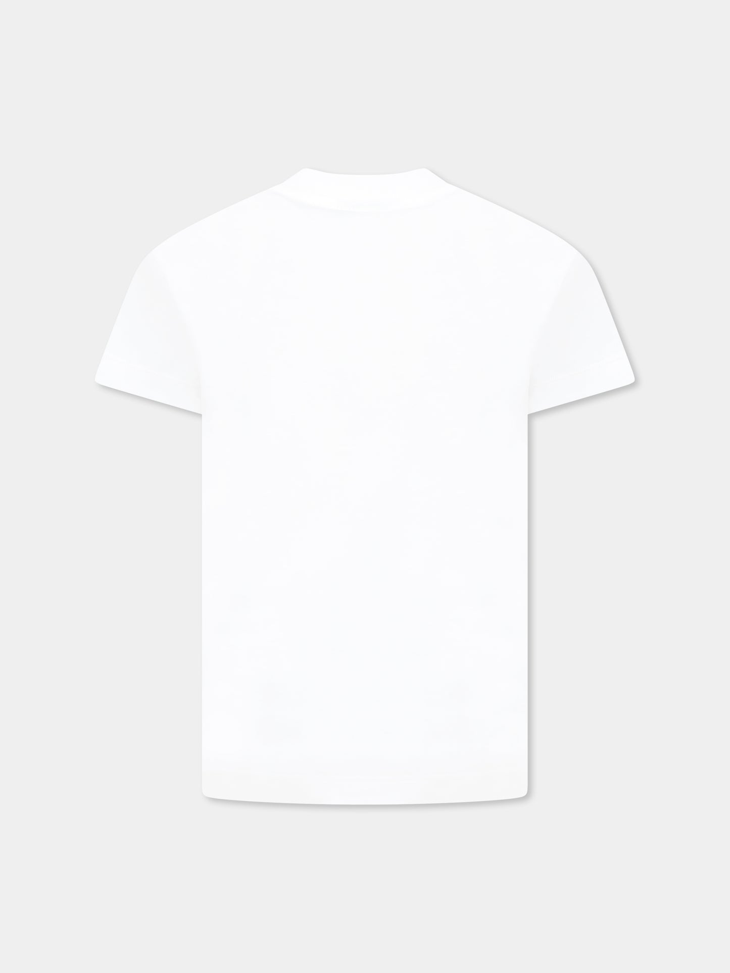 T-shirt bianca per bambini con logo