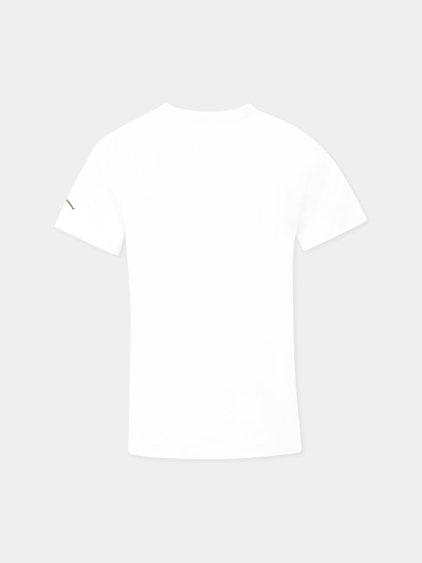 T-shirt bianca per bambino con logo
