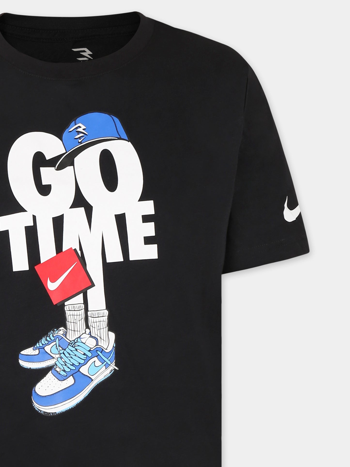 T-shirt nera per bambino con scritta