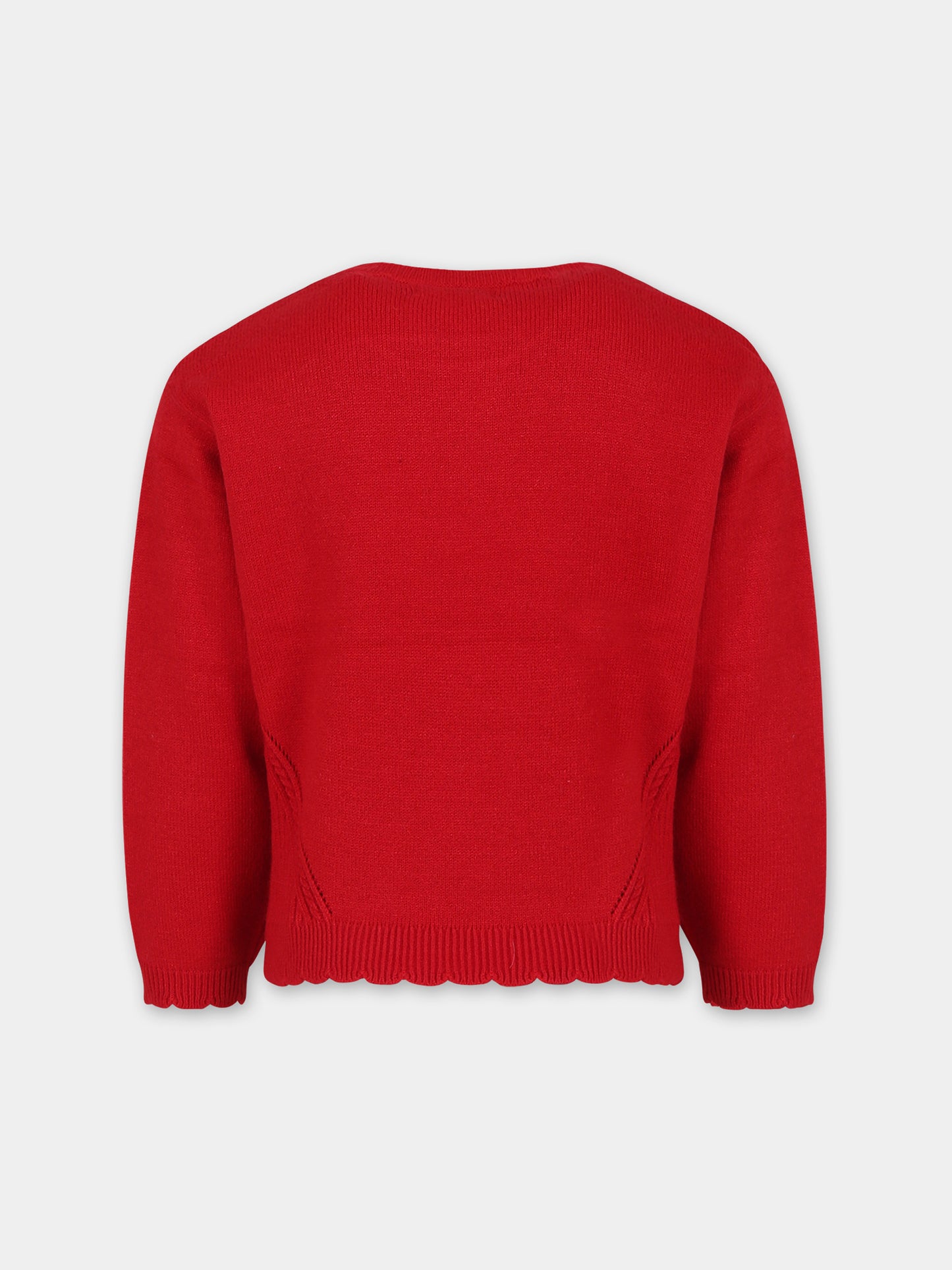 Maglione rosso per bambina