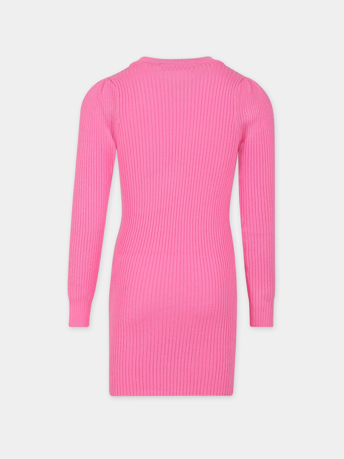 Vestito fucsia per bambina con logo