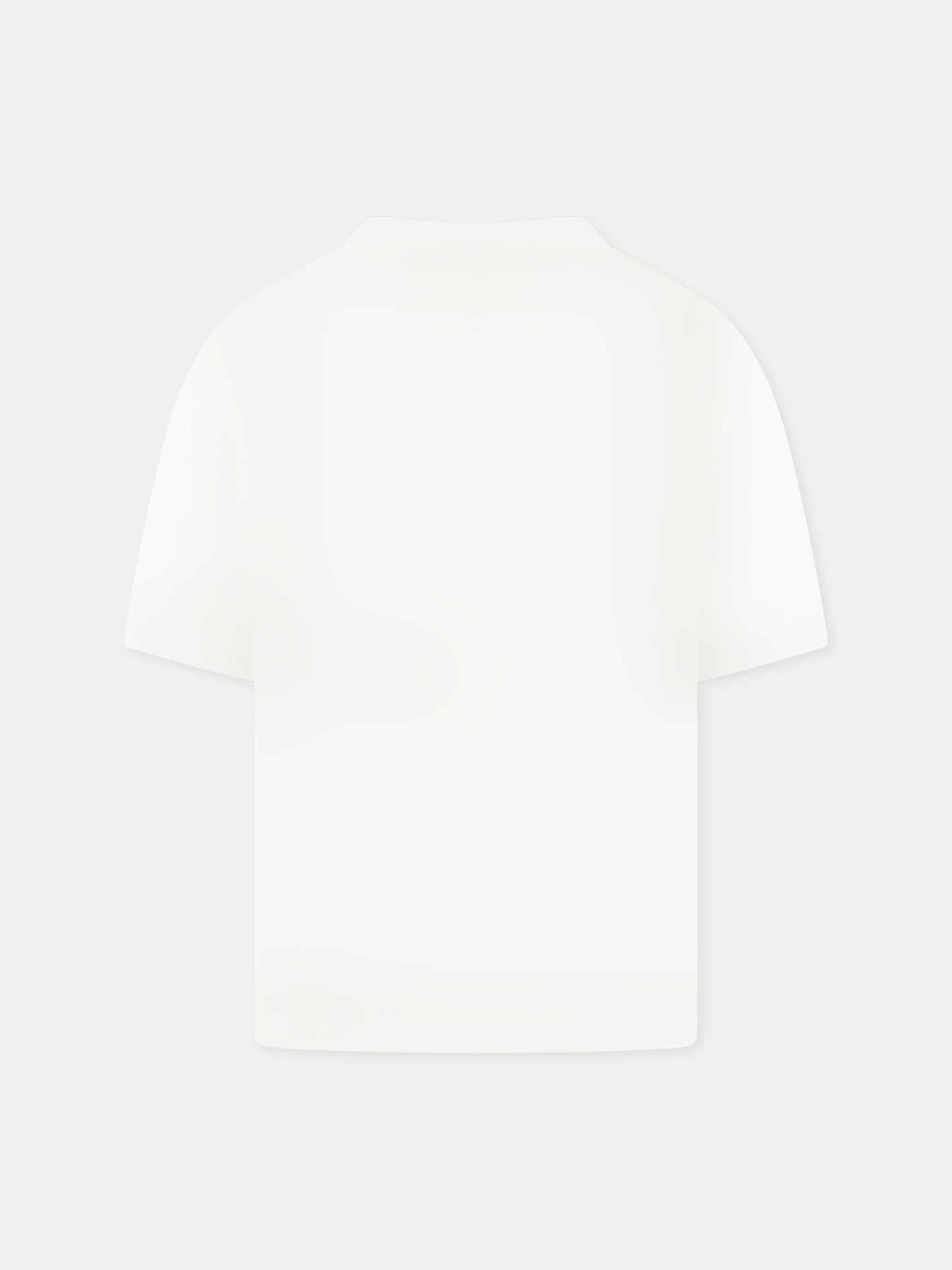 T-shirt bianca per bambini con fiori e logo,Flower Mountain,0N02 0016002878 01 SABURO