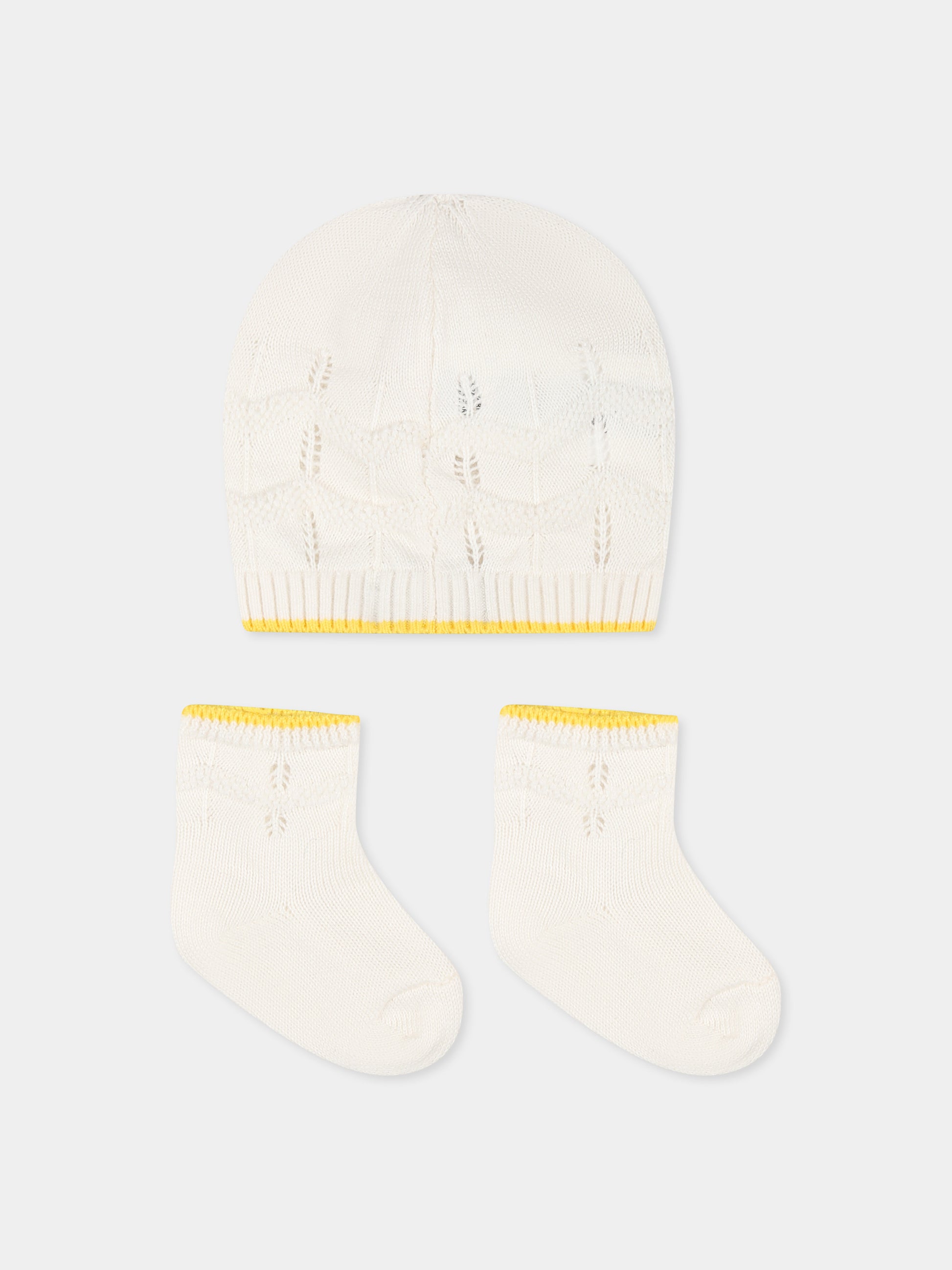 Set accessori bianco per neonati con onde,Gensami,BOX04-B-ONDA OFF WHITE