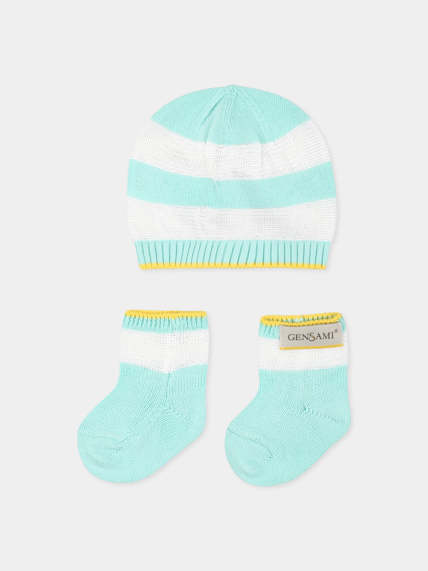 Set accessori verde per neonato,Gensami,BOX05-B-ONDA AQUAMARINE