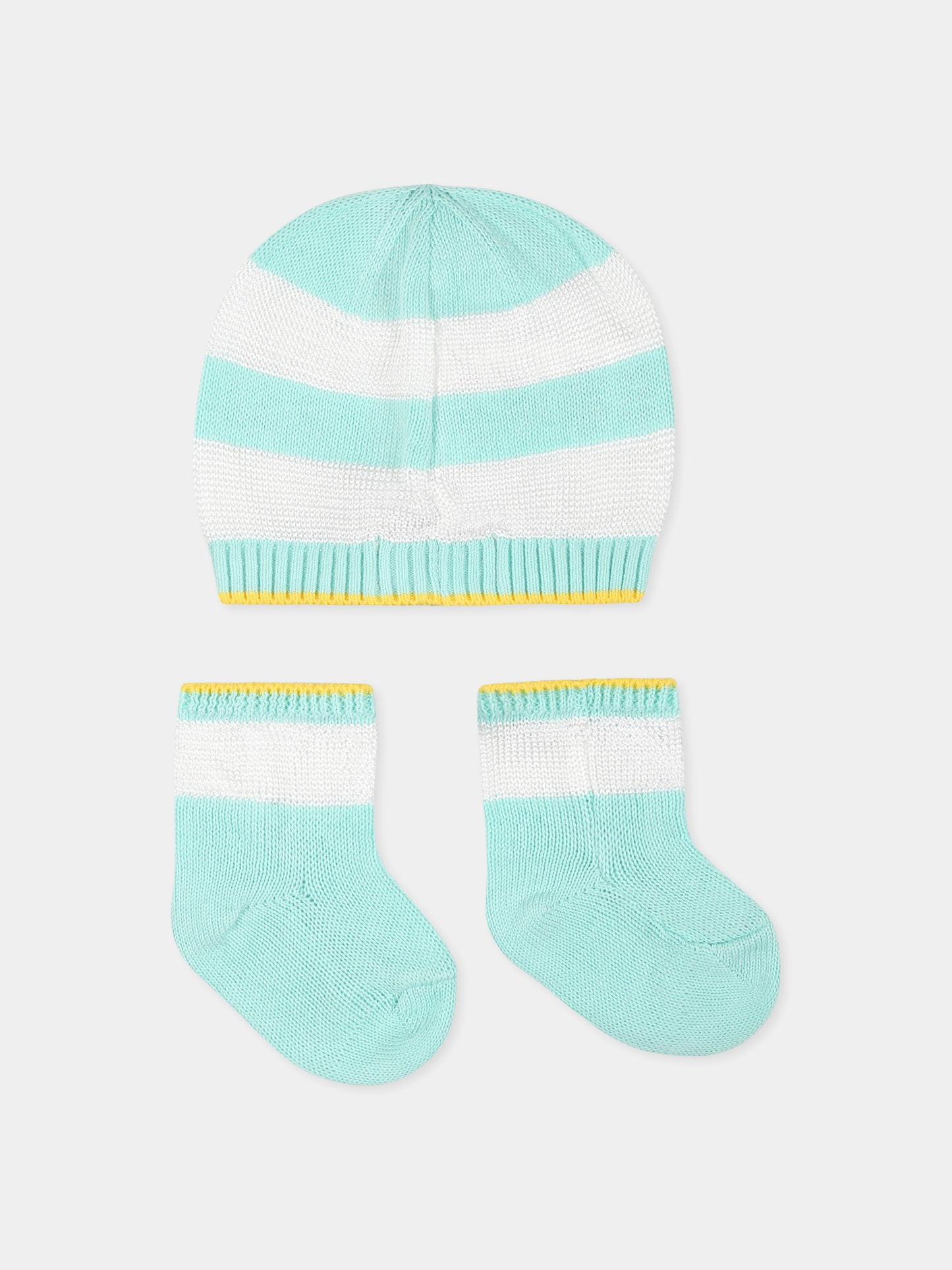 Set accessori verde per neonato,Gensami,BOX05-B-ONDA AQUAMARINE