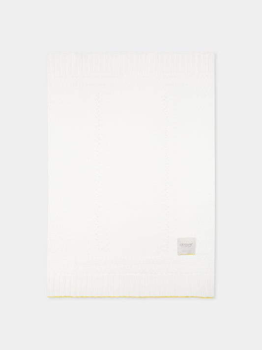 Coperta avorio per neonati con onde