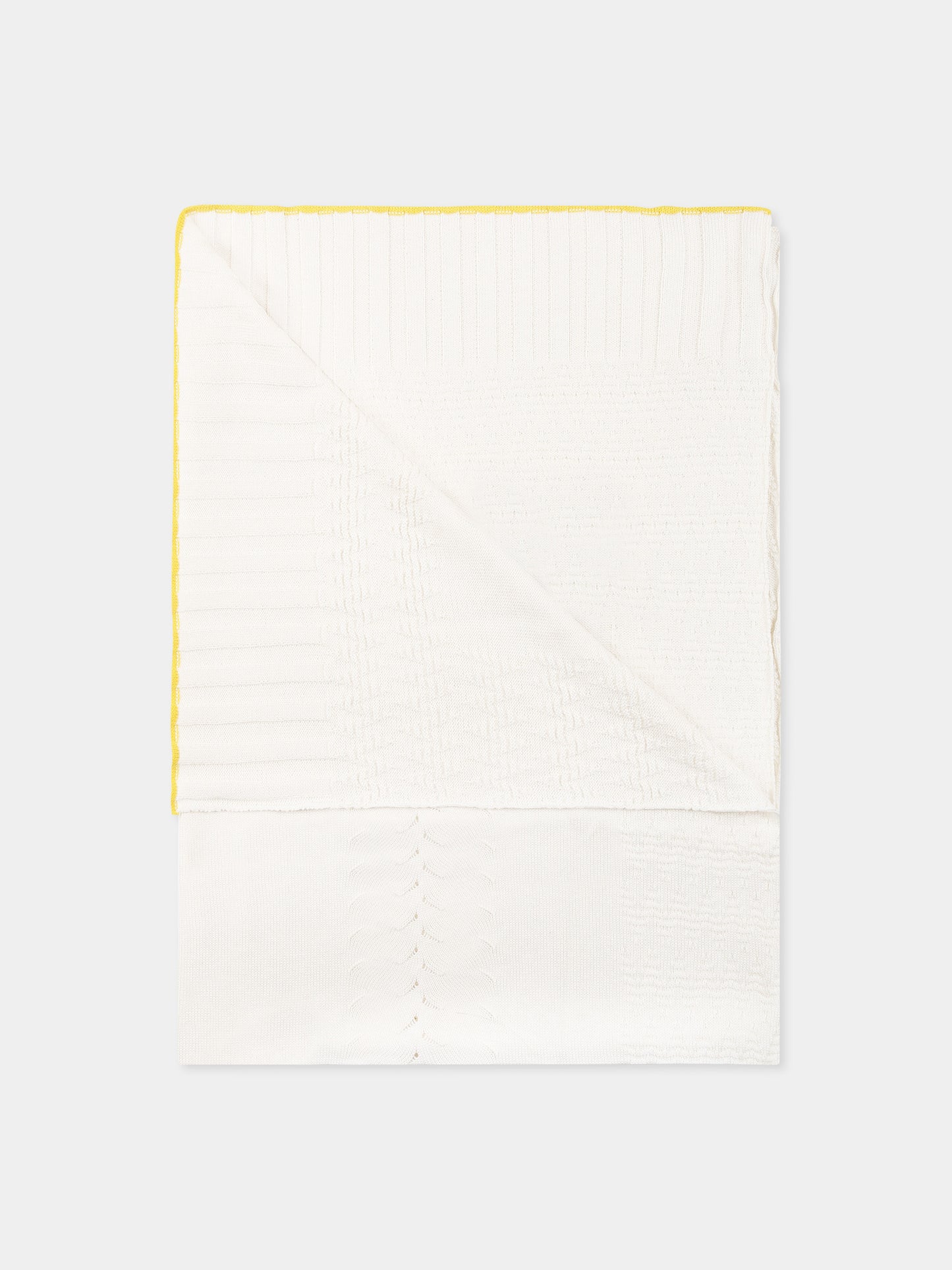 Coperta avorio per neonati con onde