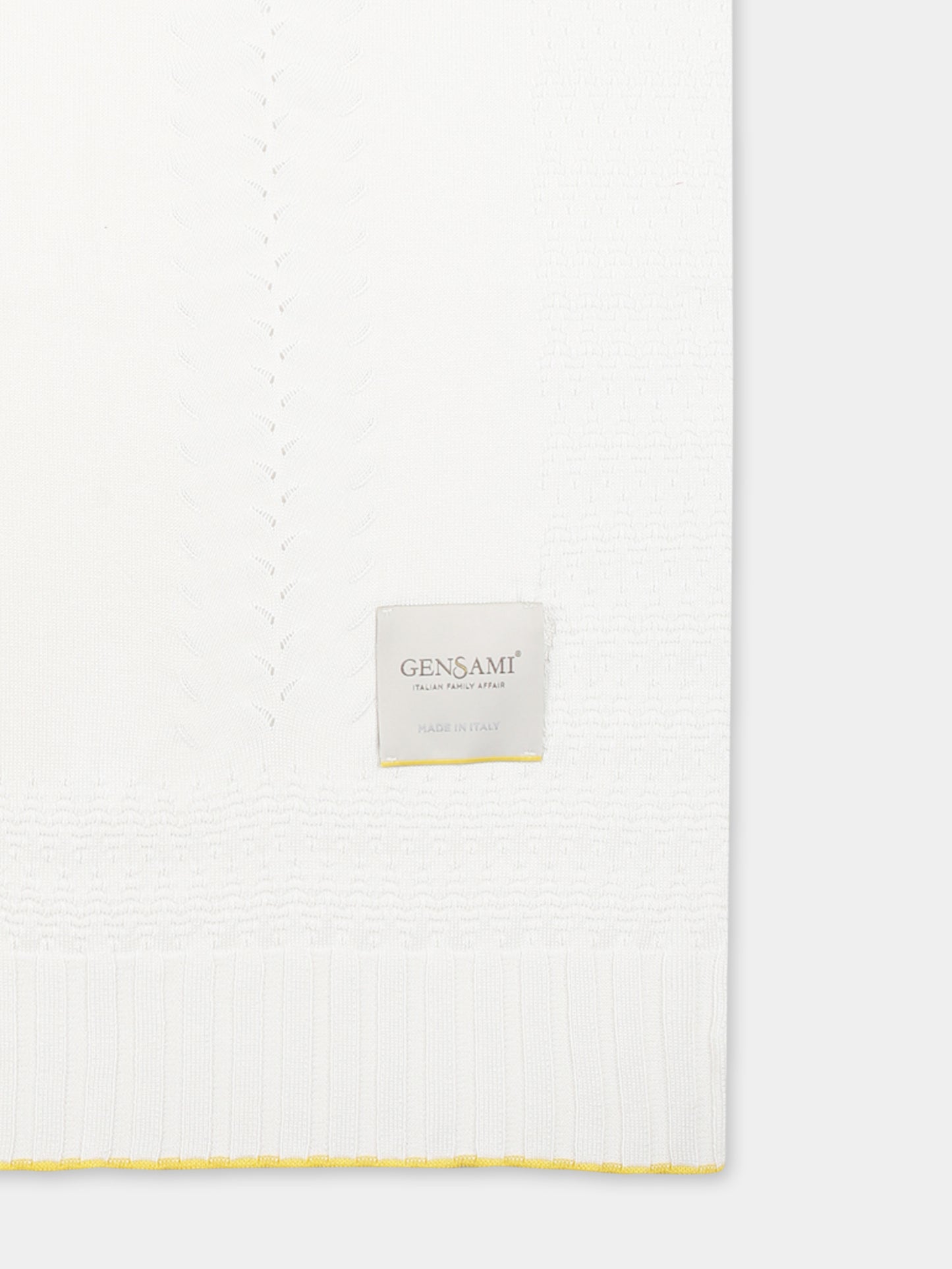 Coperta avorio per neonati con onde