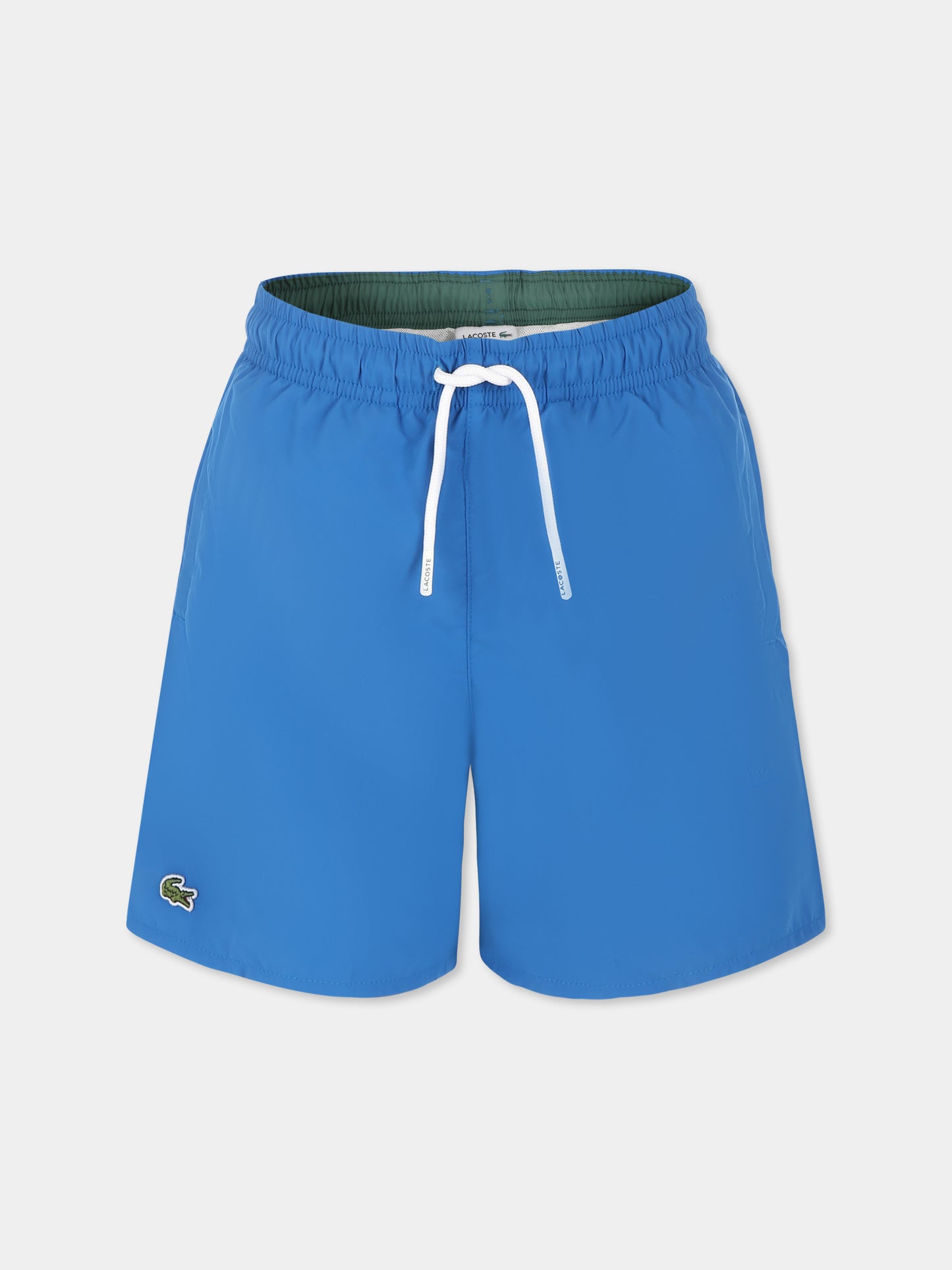 Boxer mare azzurro per bambino con coccodrillo