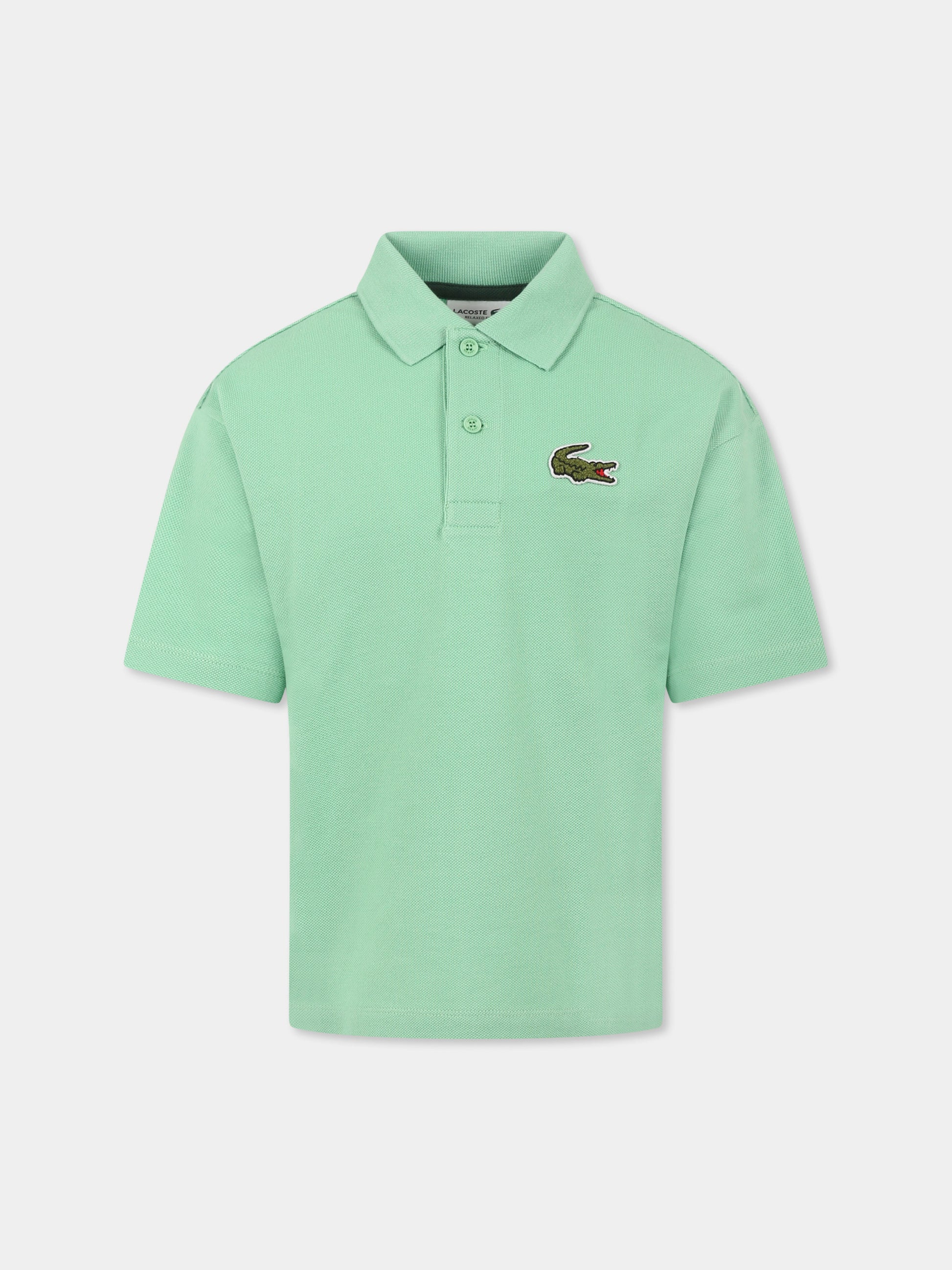 Polo verde per bambini con coccodrillo,Lacoste,PJ2482 TTF