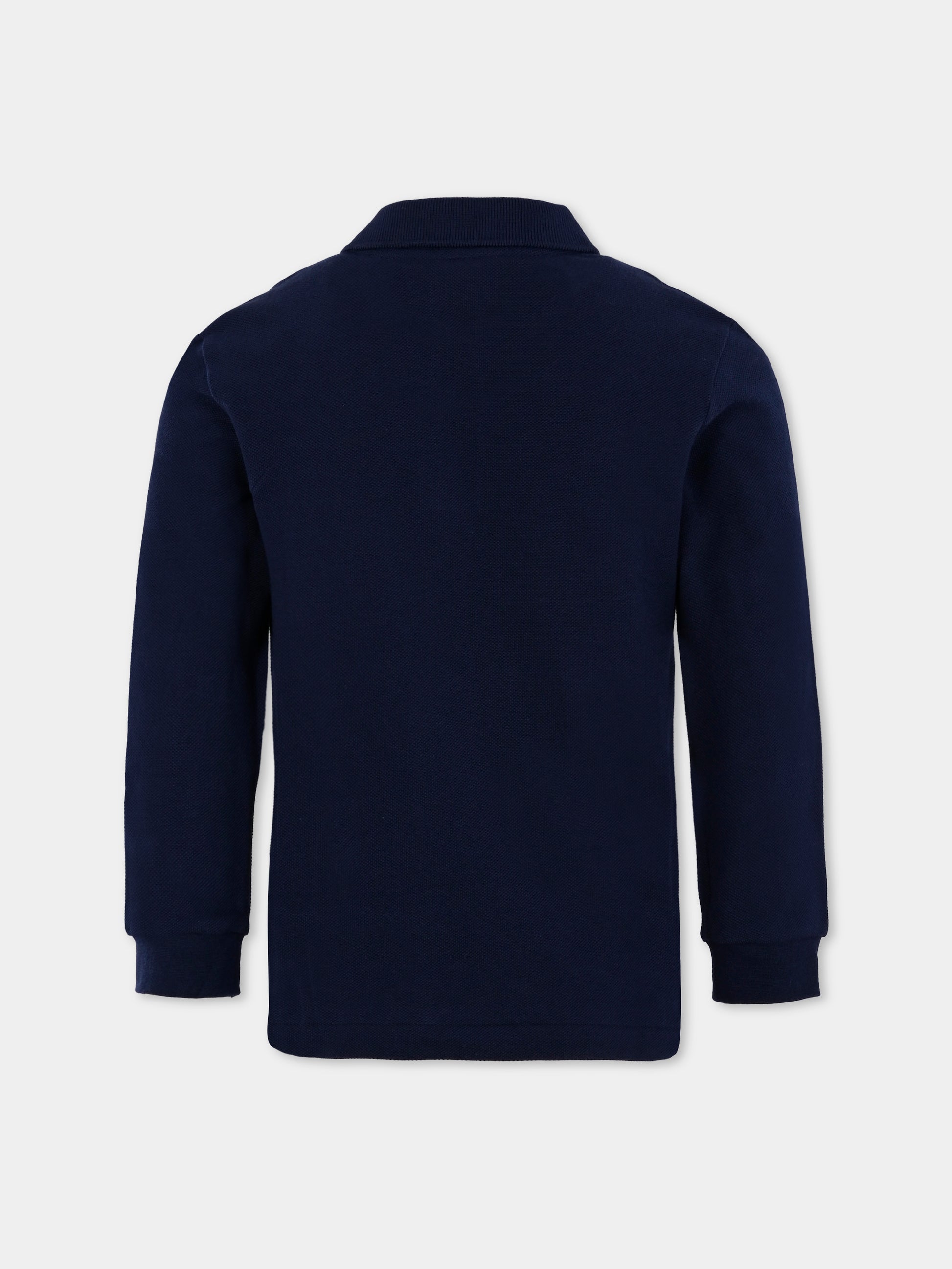 Polo blu per bambino con coccodrillo,Lacoste,PJ8915 166