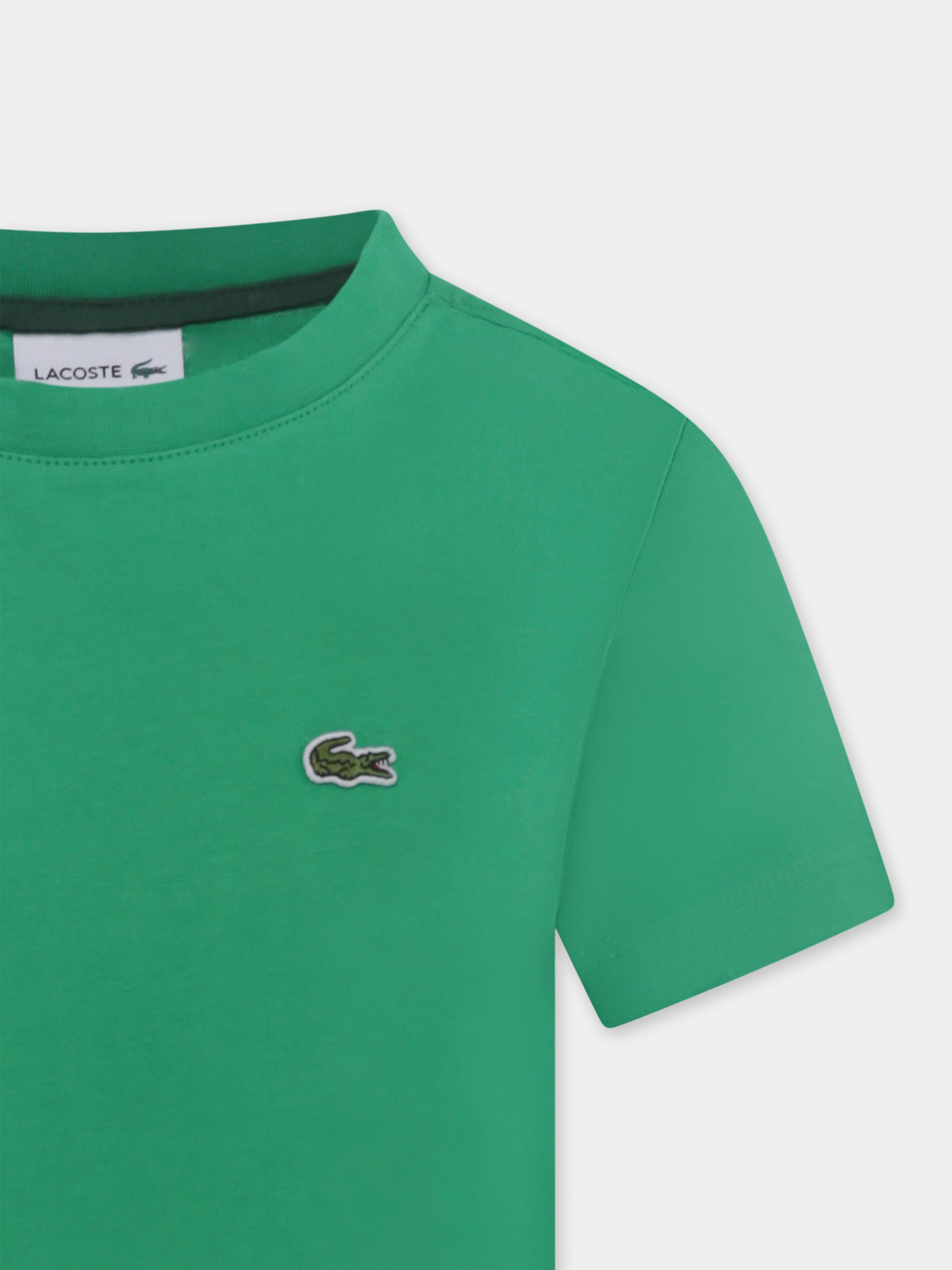 T-shirt verde per bambino,Lacoste,TJ1122 SIW