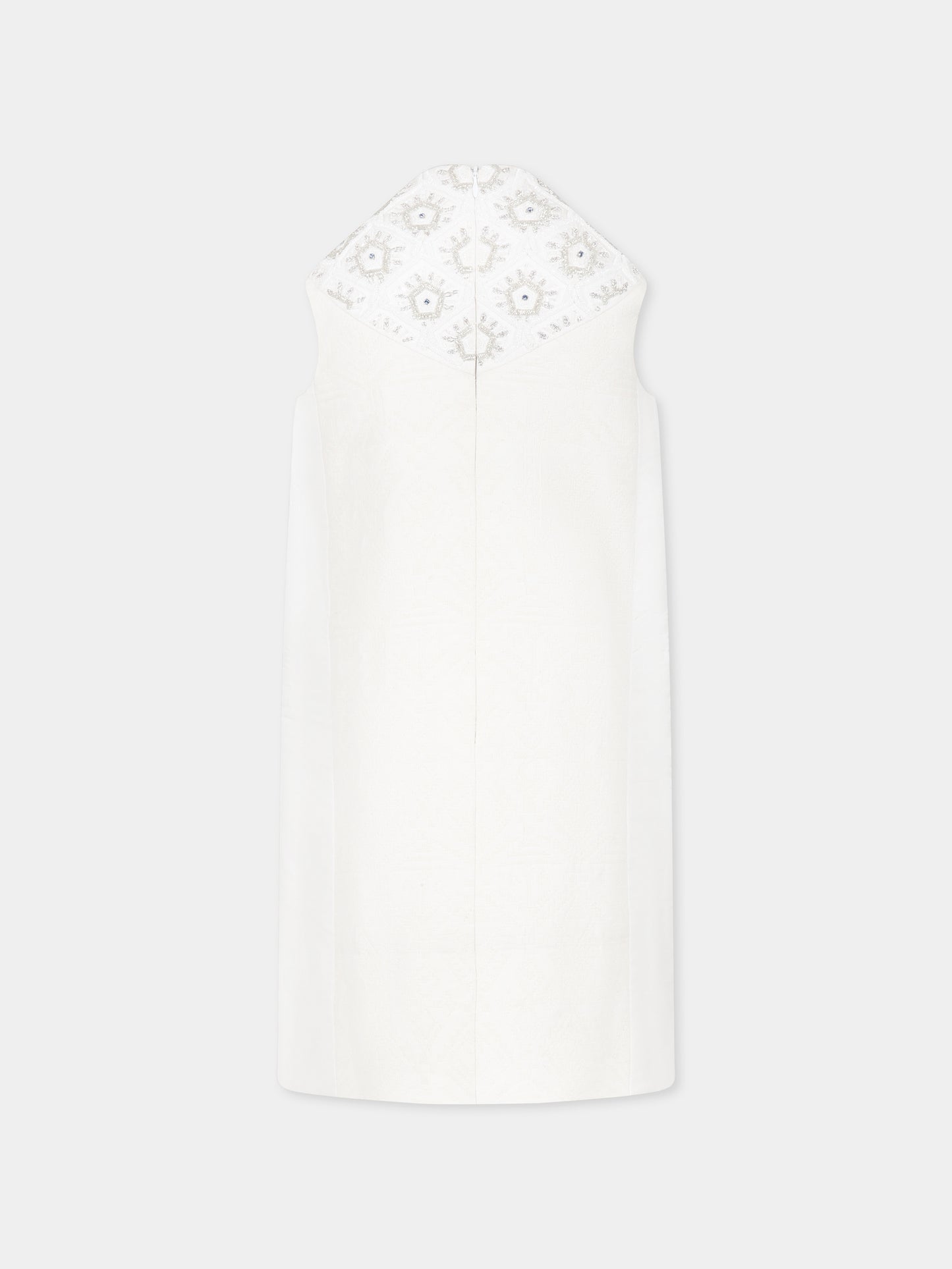 Vestito avorio per bambina con fiori e paillettes