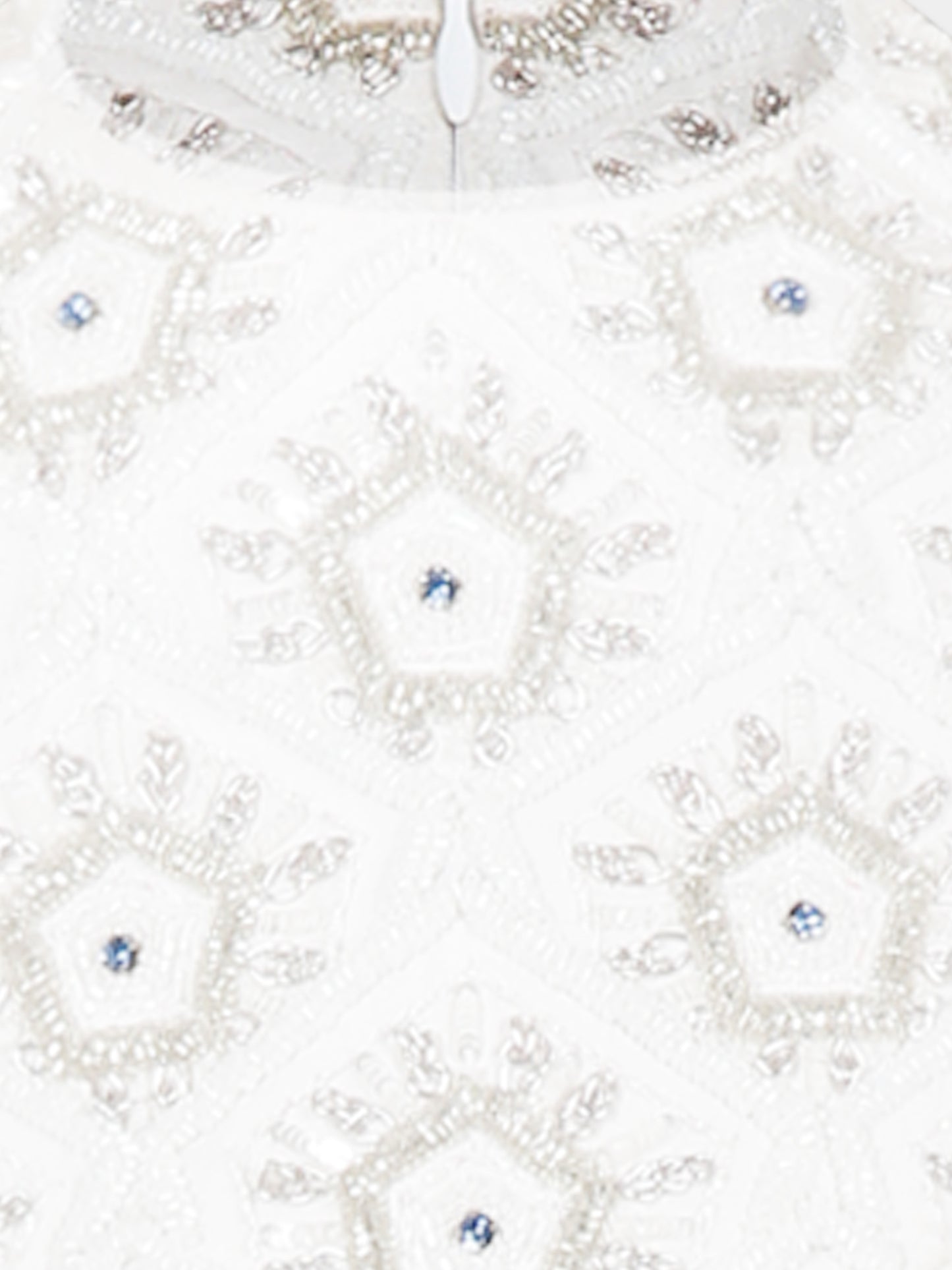 Vestito avorio per bambina con fiori e paillettes