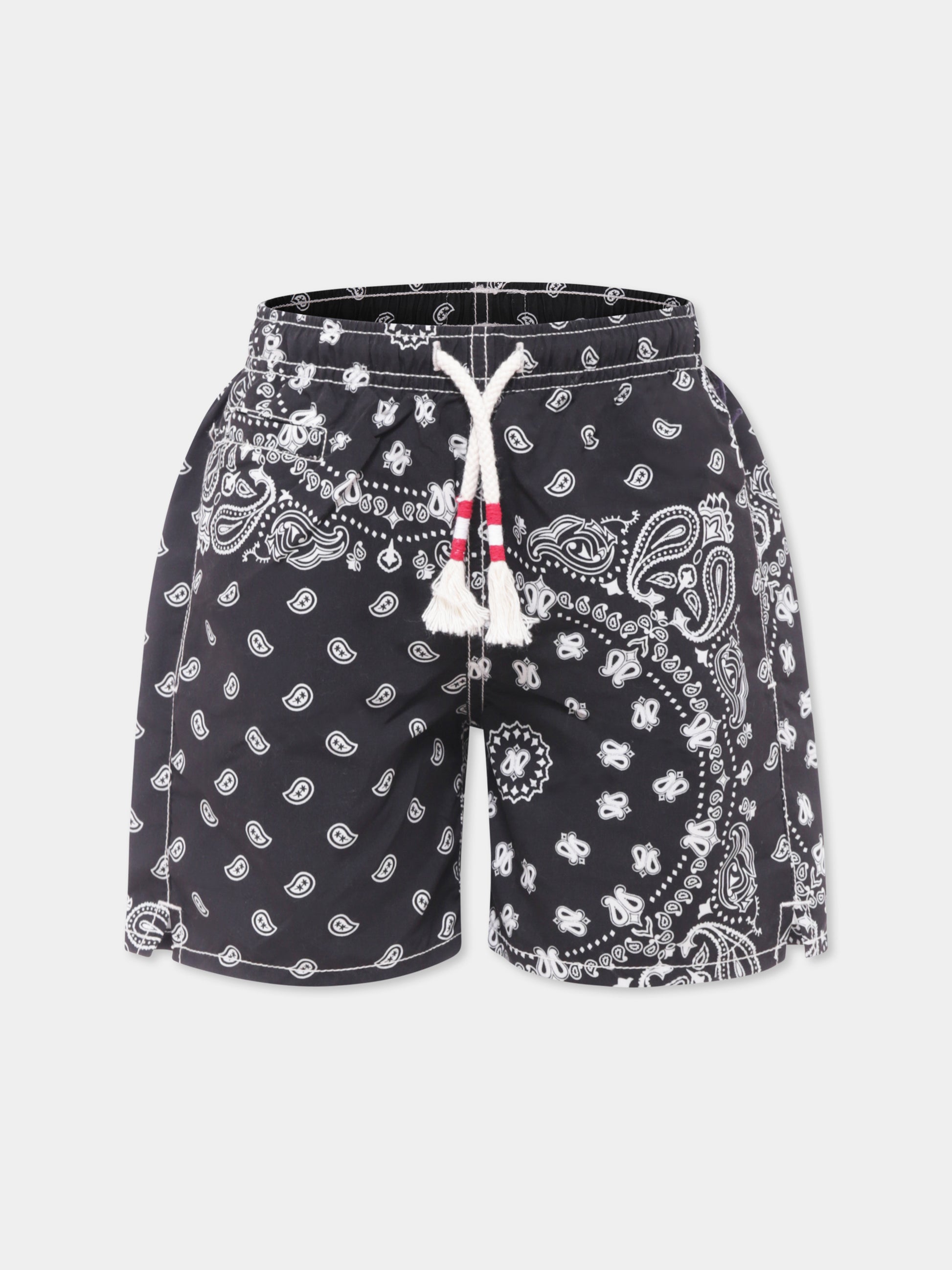 Boxer mare nero per bambino con stampa paisley,Mc2 Saint Barth,CAP0003 01701H