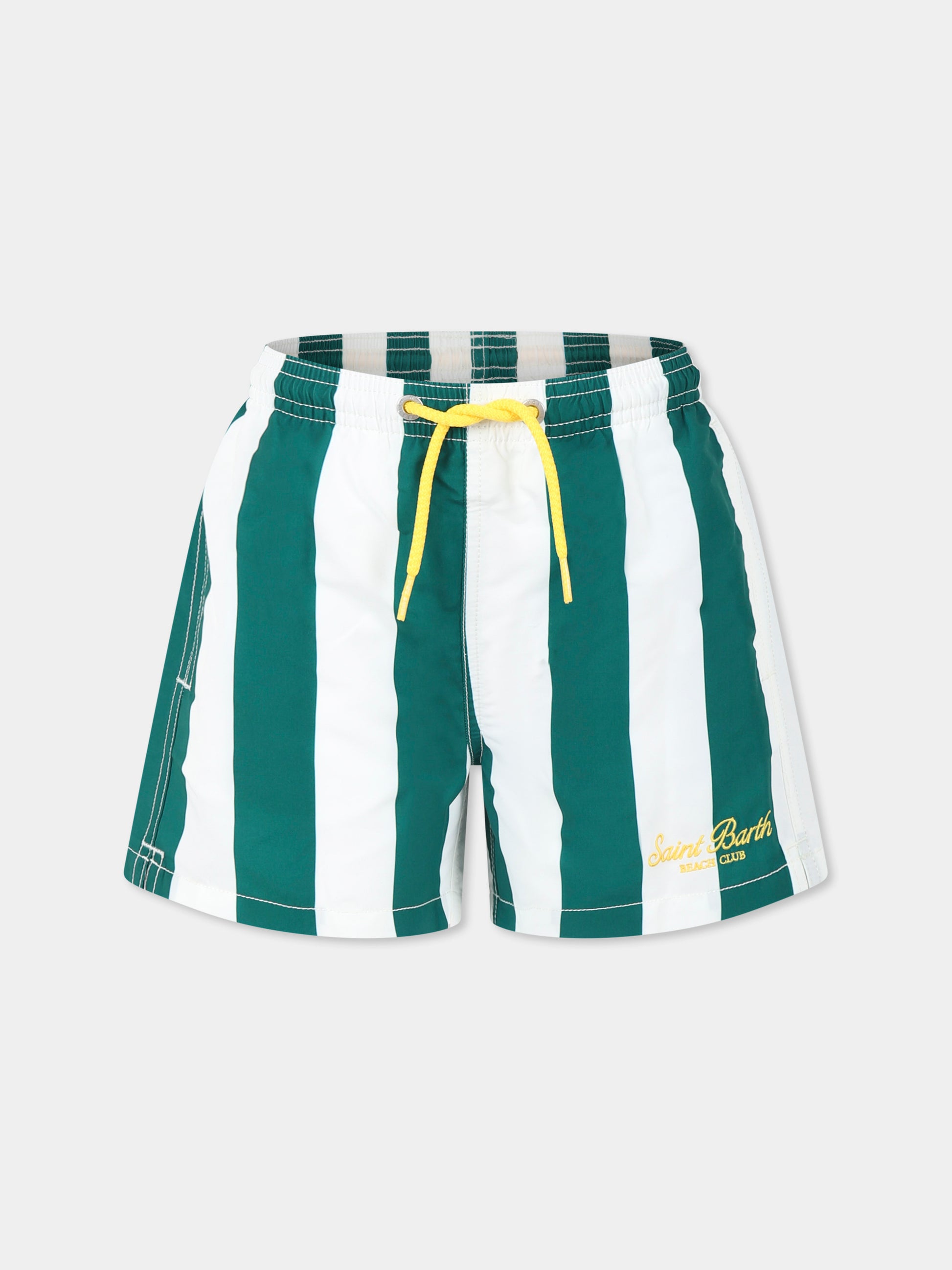 Boxer mare verde per bambino con logo,Mc2 Saint Barth,JEA0001 01946H