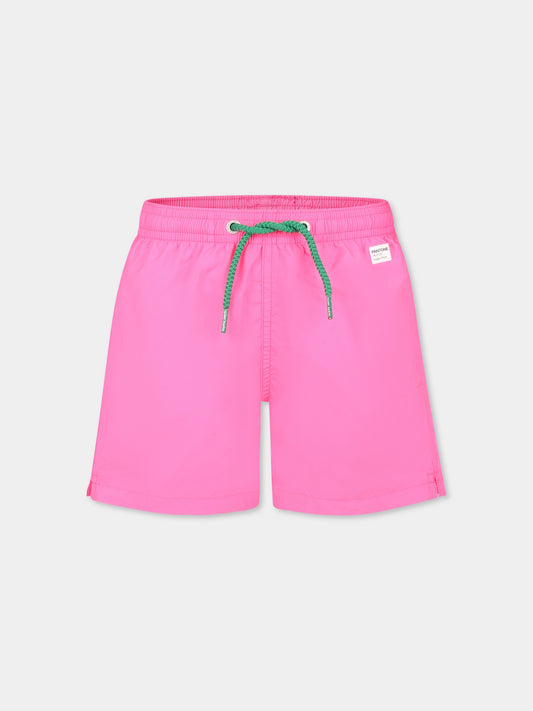 Boxer mare fucsia per bambino con logo