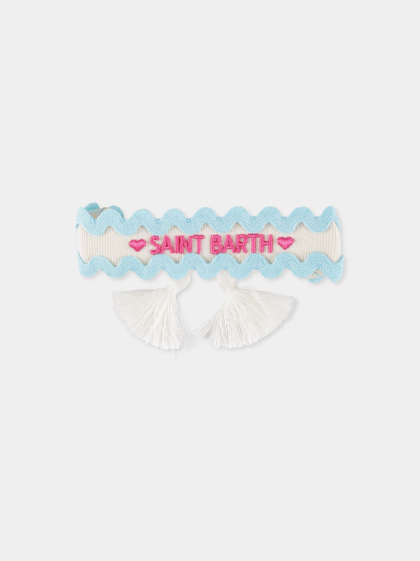 Bracciale bianco per bambina con logo