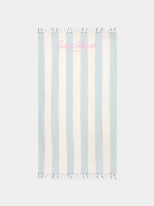 Telo mare verde per bambina con logo