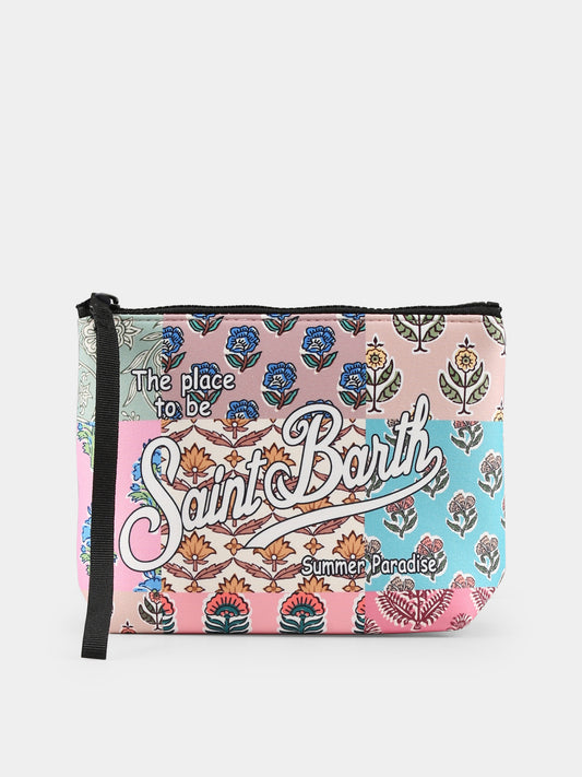 Pochette Aline multicolor per bambina con logo e stampa floreale,Mc2 Saint Barth,ALIN001 01250H