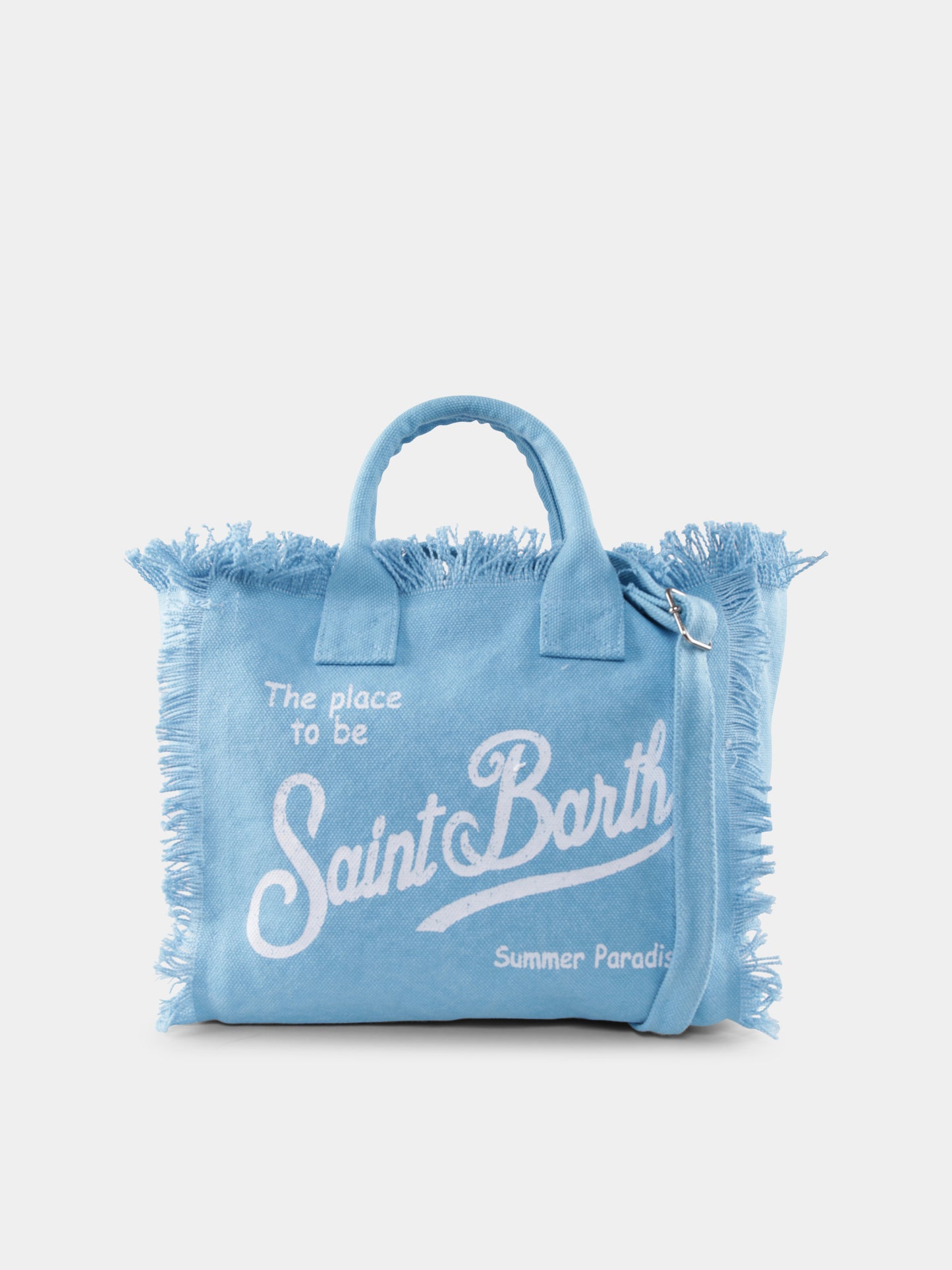Borsa mare Colette celeste per bambina con logo