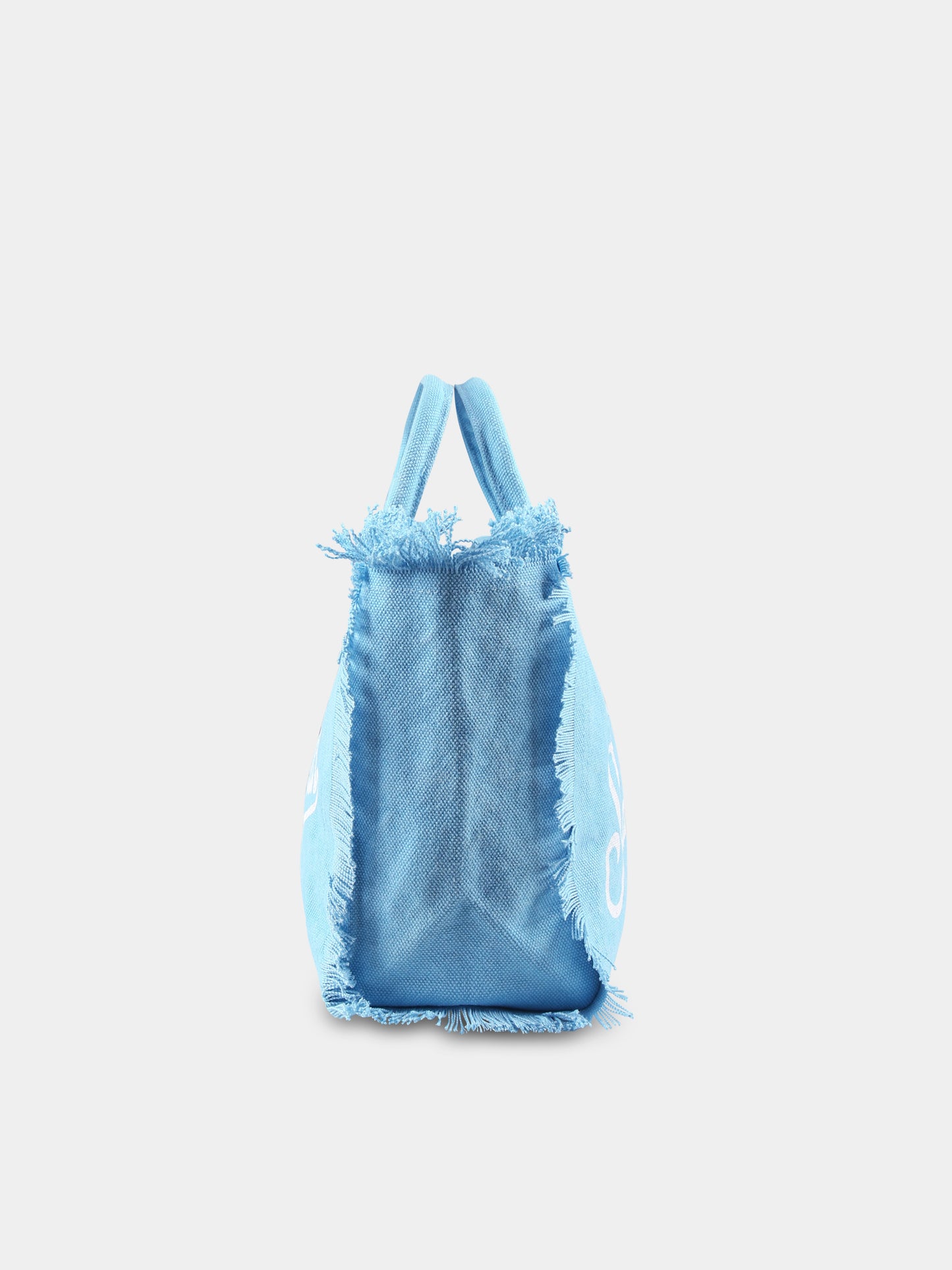 Borsa mare Colette celeste per bambina con logo