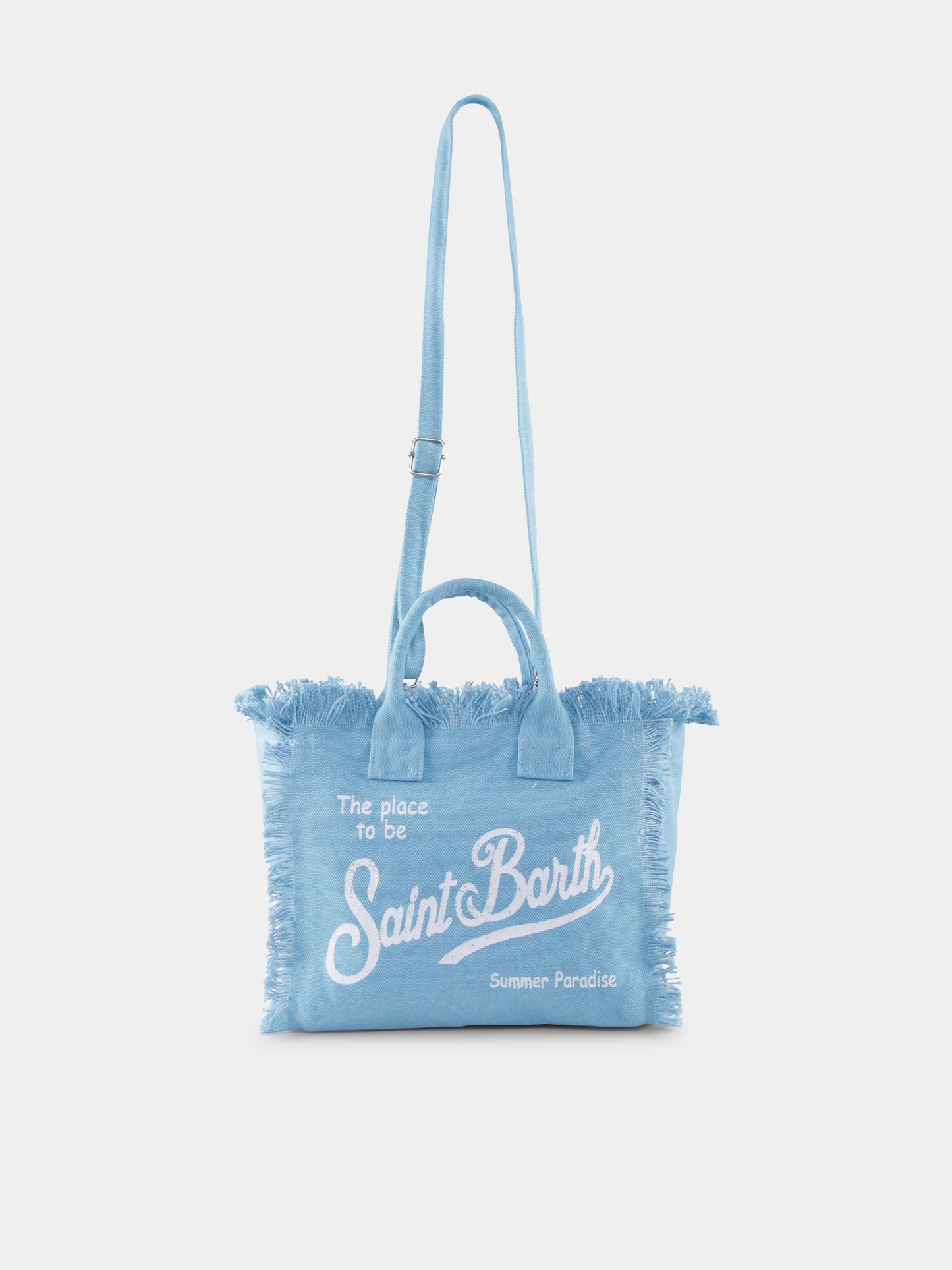 Borsa mare Colette celeste per bambina con logo