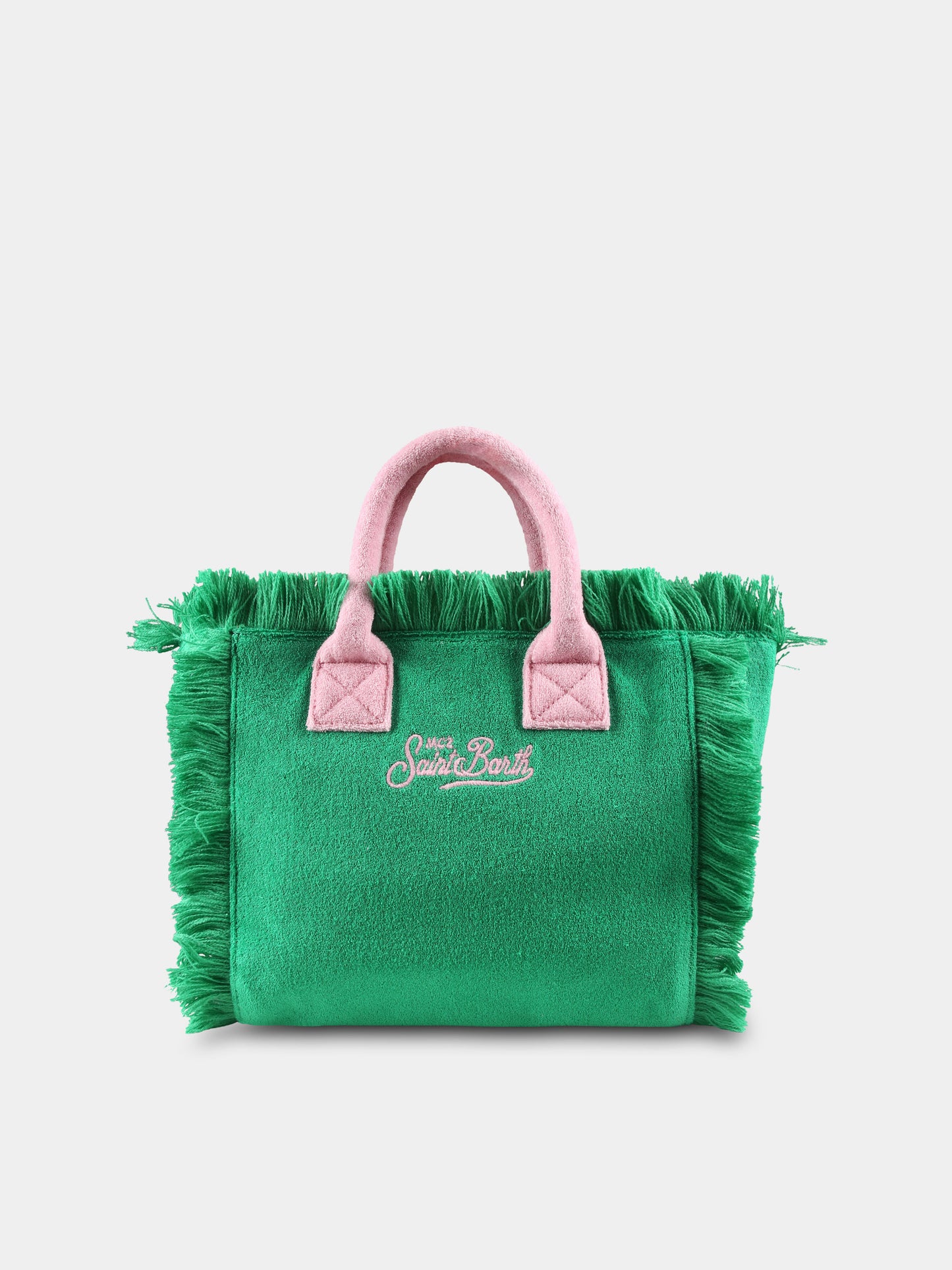 Borsa mare Colette verde per bambina con logo,Mc2 Saint Barth,COL0005 04234H