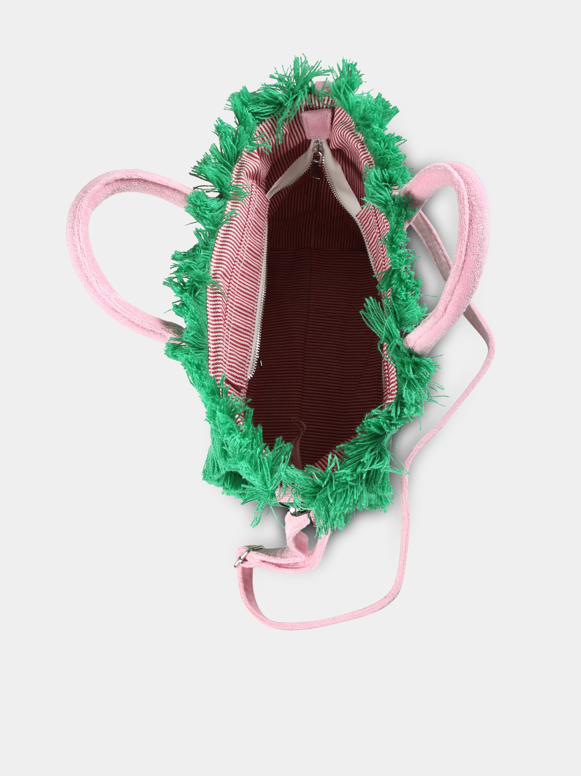 Borsa mare Colette verde per bambina con logo,Mc2 Saint Barth,COL0005 04234H