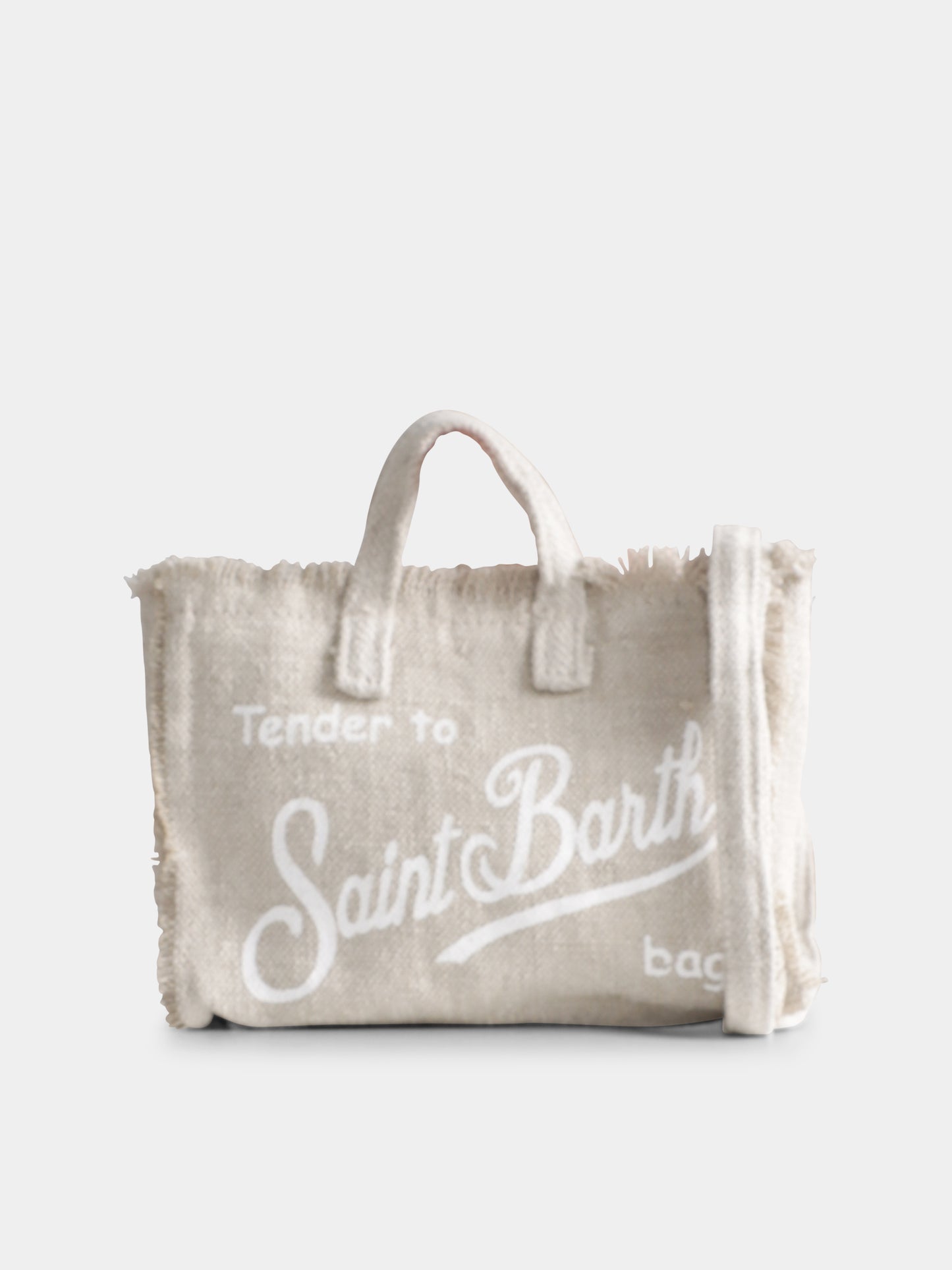 Borsa porta cellulare beige per bambina con logo