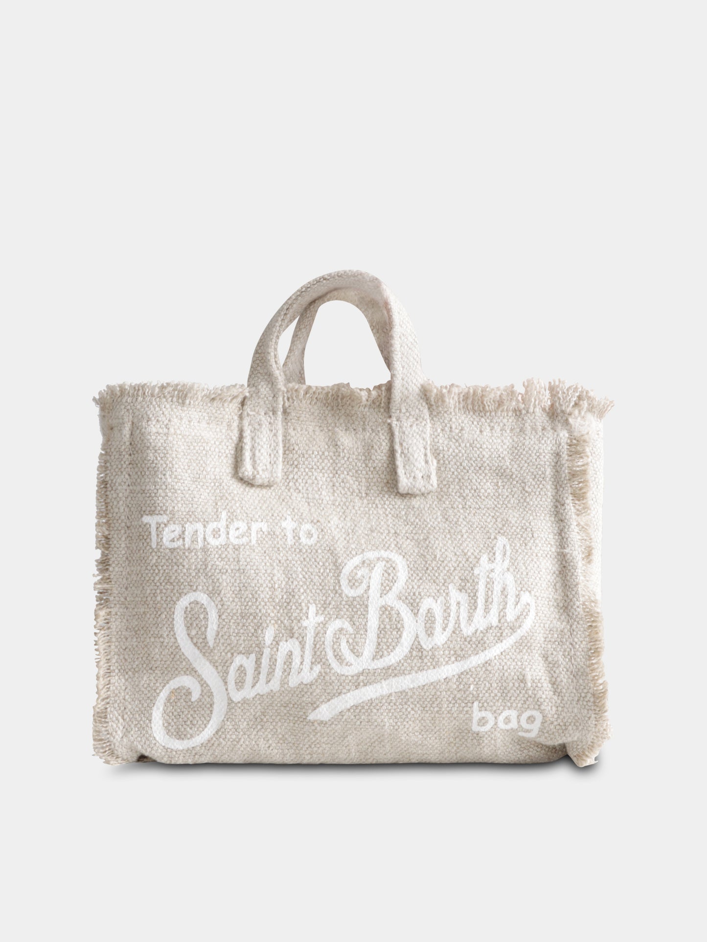 Borsa porta cellulare beige per bambina con logo